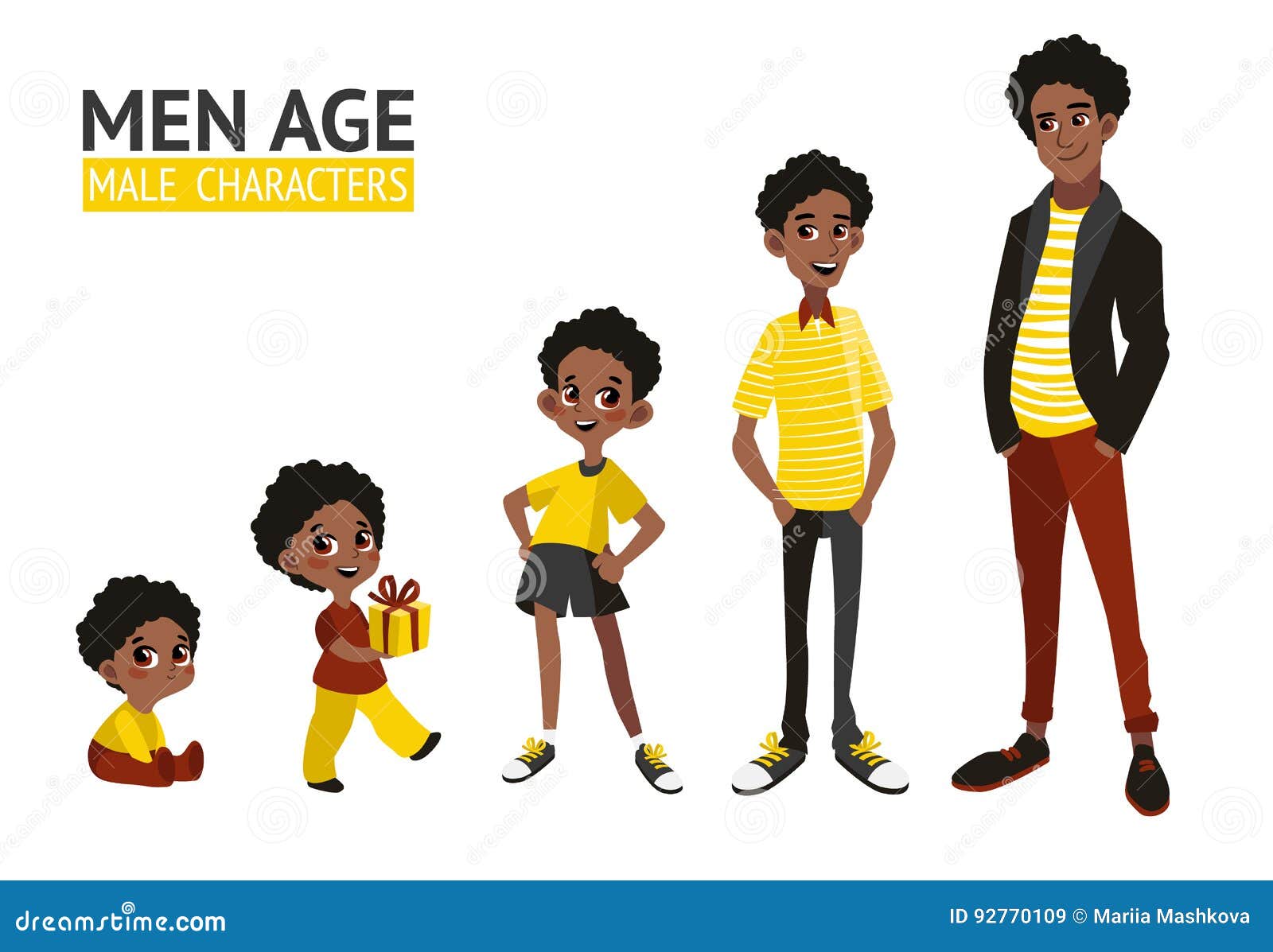 Set Of Growing Up Evolution. Cartoon Vector | CartoonDealer.com #83822737