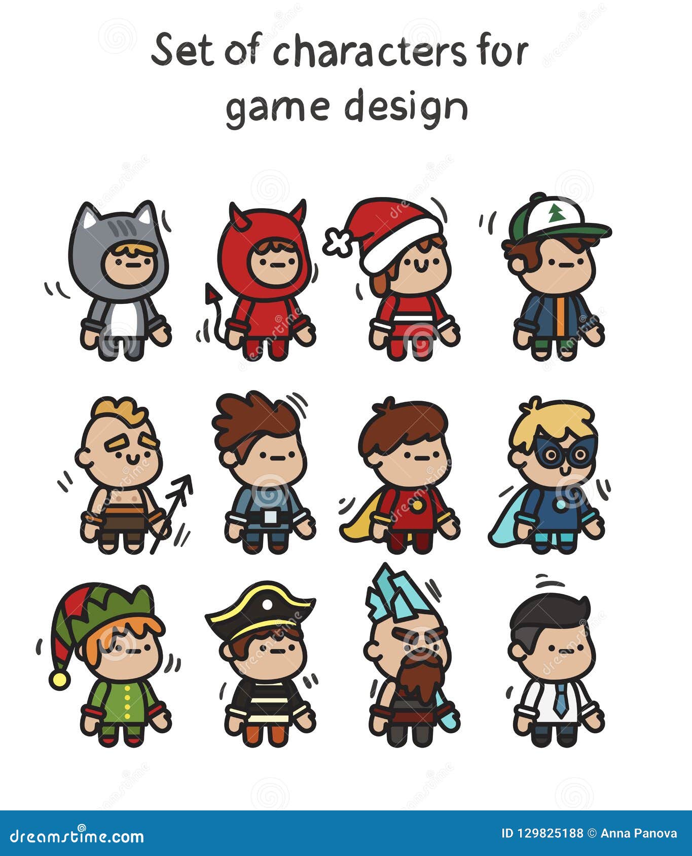 A Set of Characters Ready for Animation. Character for Mobile Applications and Game Design Stock Vector - Illustration of cute, ready: 129825188 A Set of Characters Ready for Animation. Character for Mobile Applications and Game Design Stock Vector - Illustration of cute, ready: 129825188