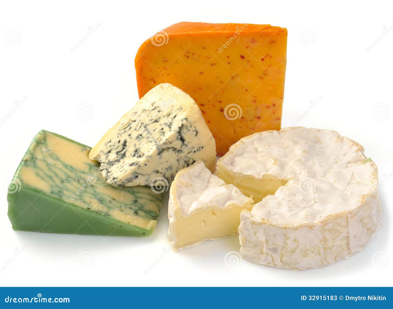 Set Of Cheese With Mold And Camemberе Stock Image Image of taste