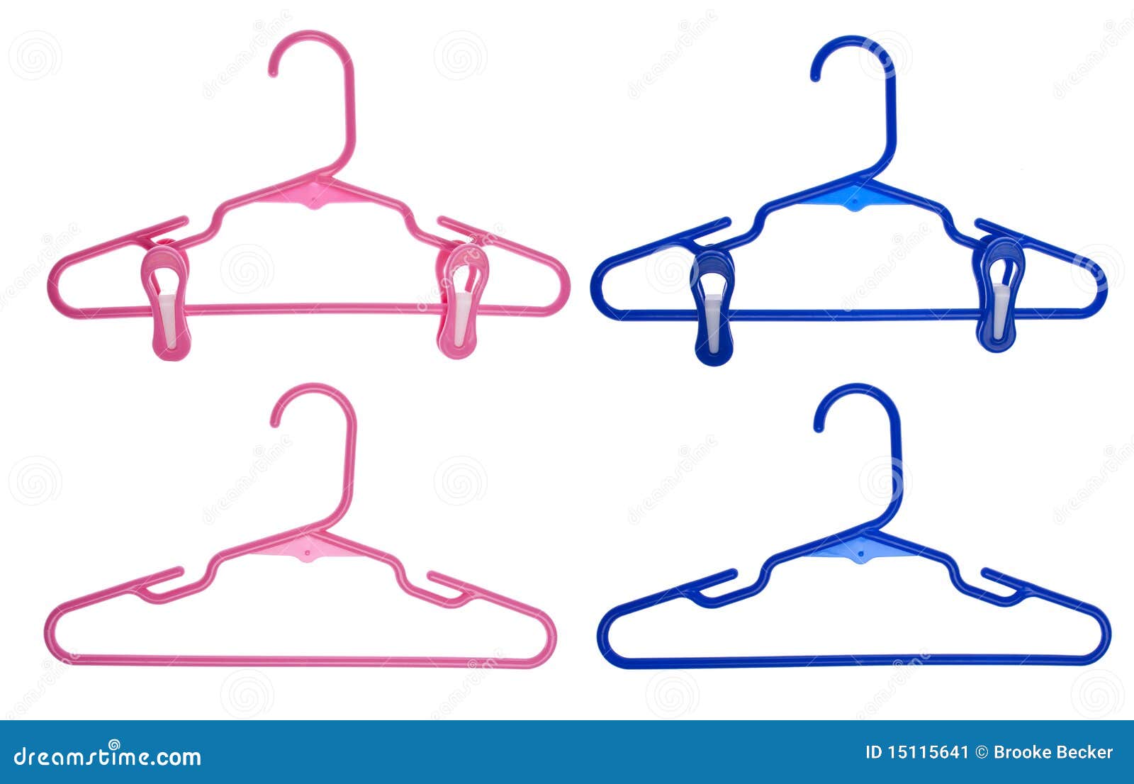 Set of Childrens Clothing Hangers Stock Illustration Illustration of