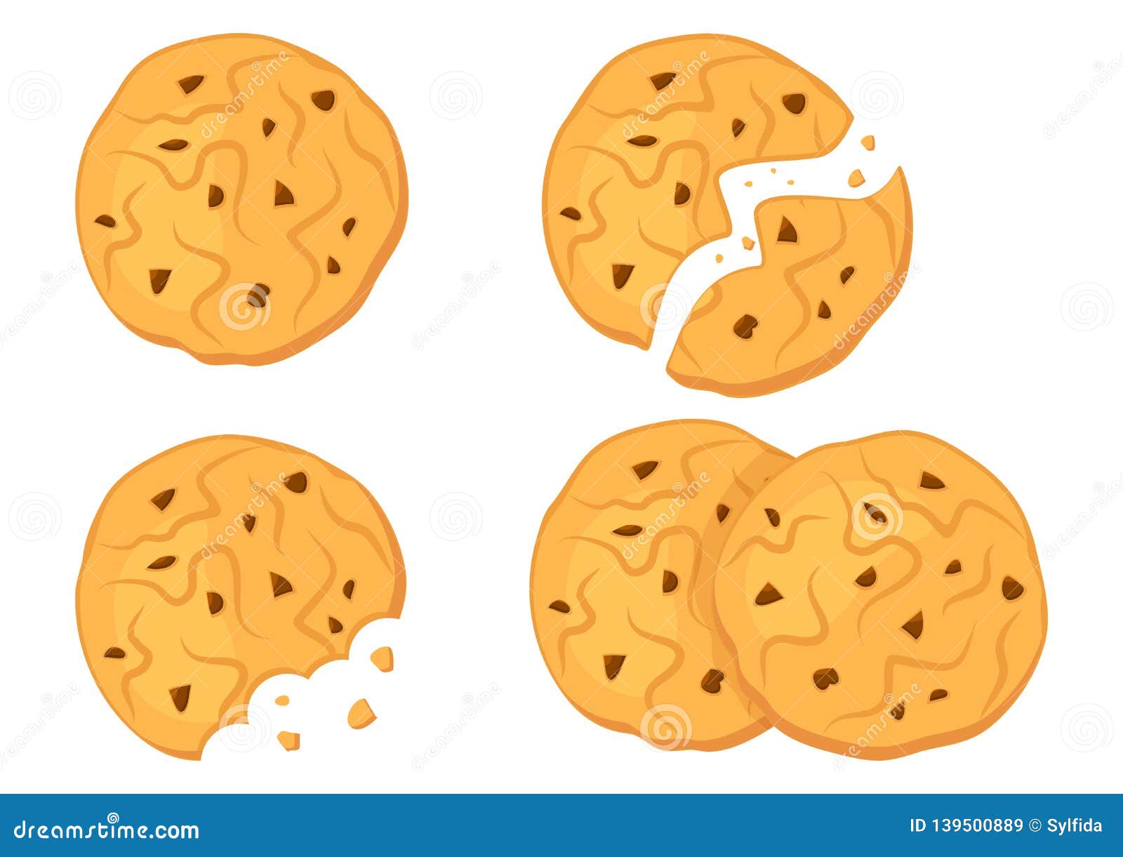 Chocolate Oatmeal Cookies. Vector Illustration Stock Illustration