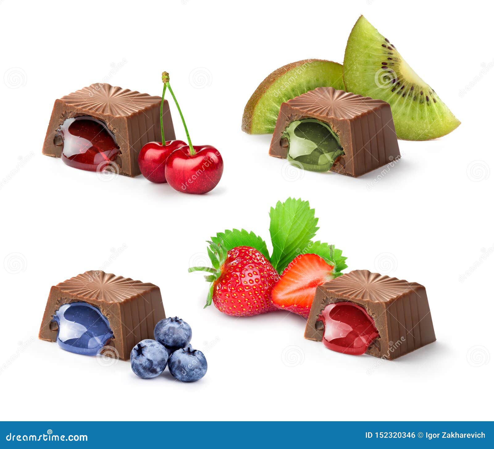 A Set of Chocolates with Fruit Fillings Stock Photo Image of bite