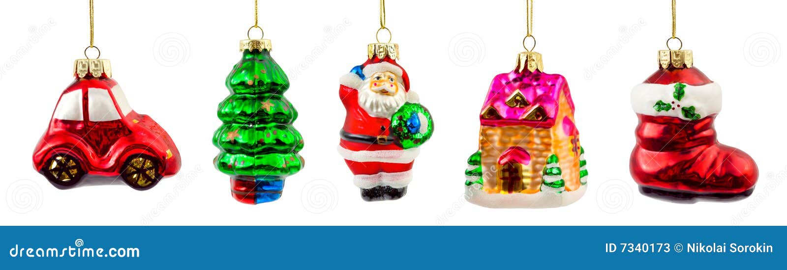 Set of Christmas Decorations Stock Image Image of house, decor 7340173