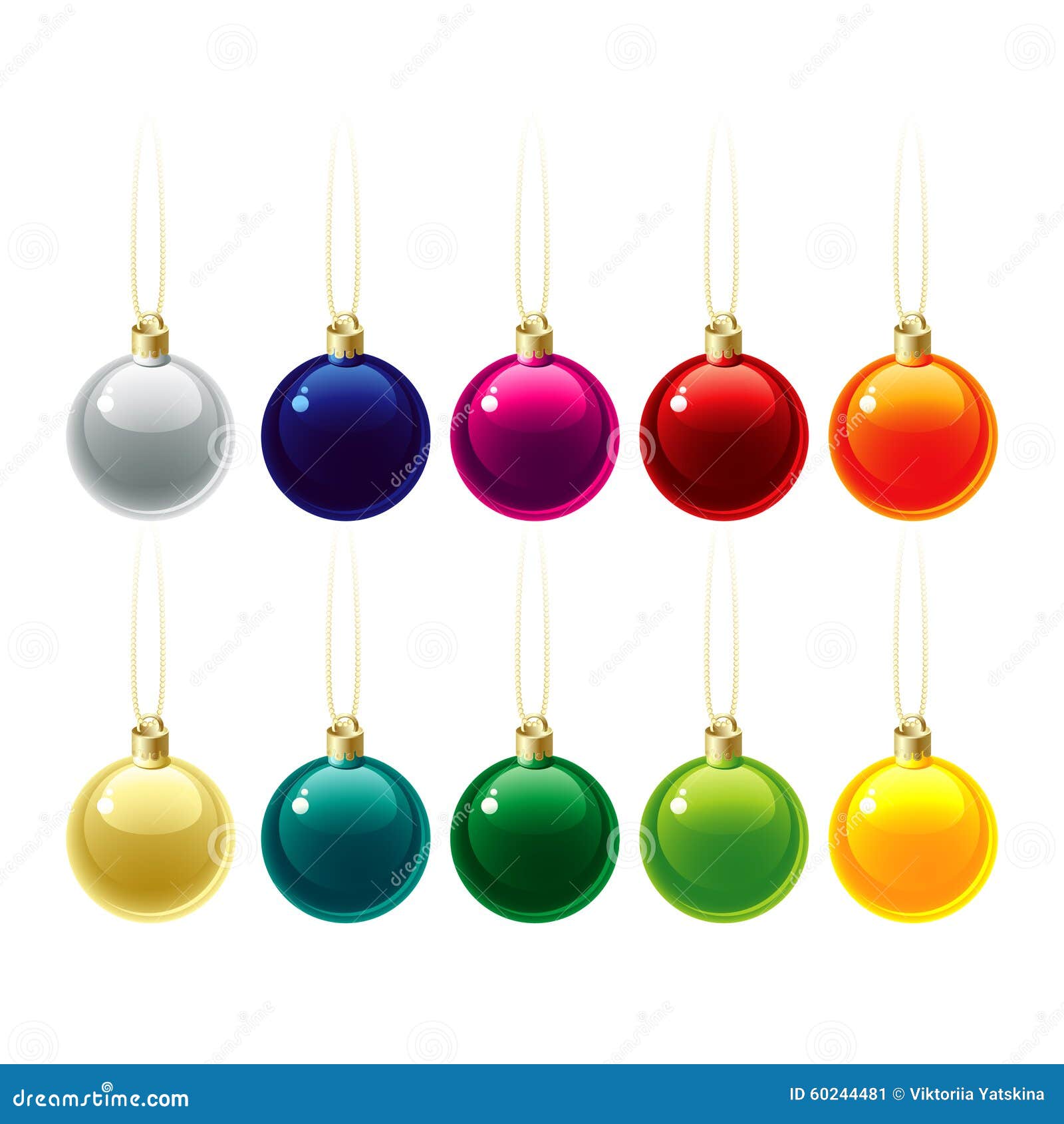 Set of Christmas Decorations. Vector Illustration Stock Vector ...