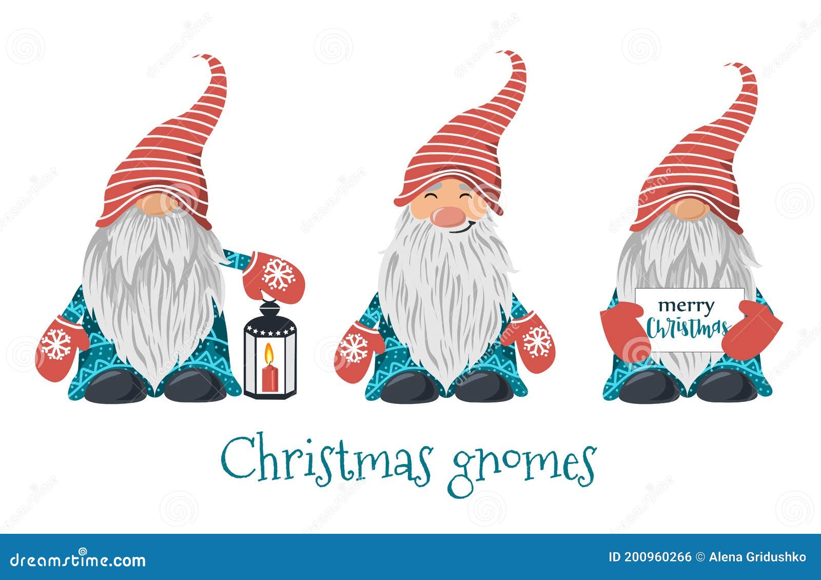 Set of Christmas Gnomes Isolated on White Background. Vector Stock Vector - Illustration of decoration, holiday: 200960266 Set of Christmas Gnomes Isolated on White Background. Vector Stock Vector - Illustration of decoration, holiday: 200960266