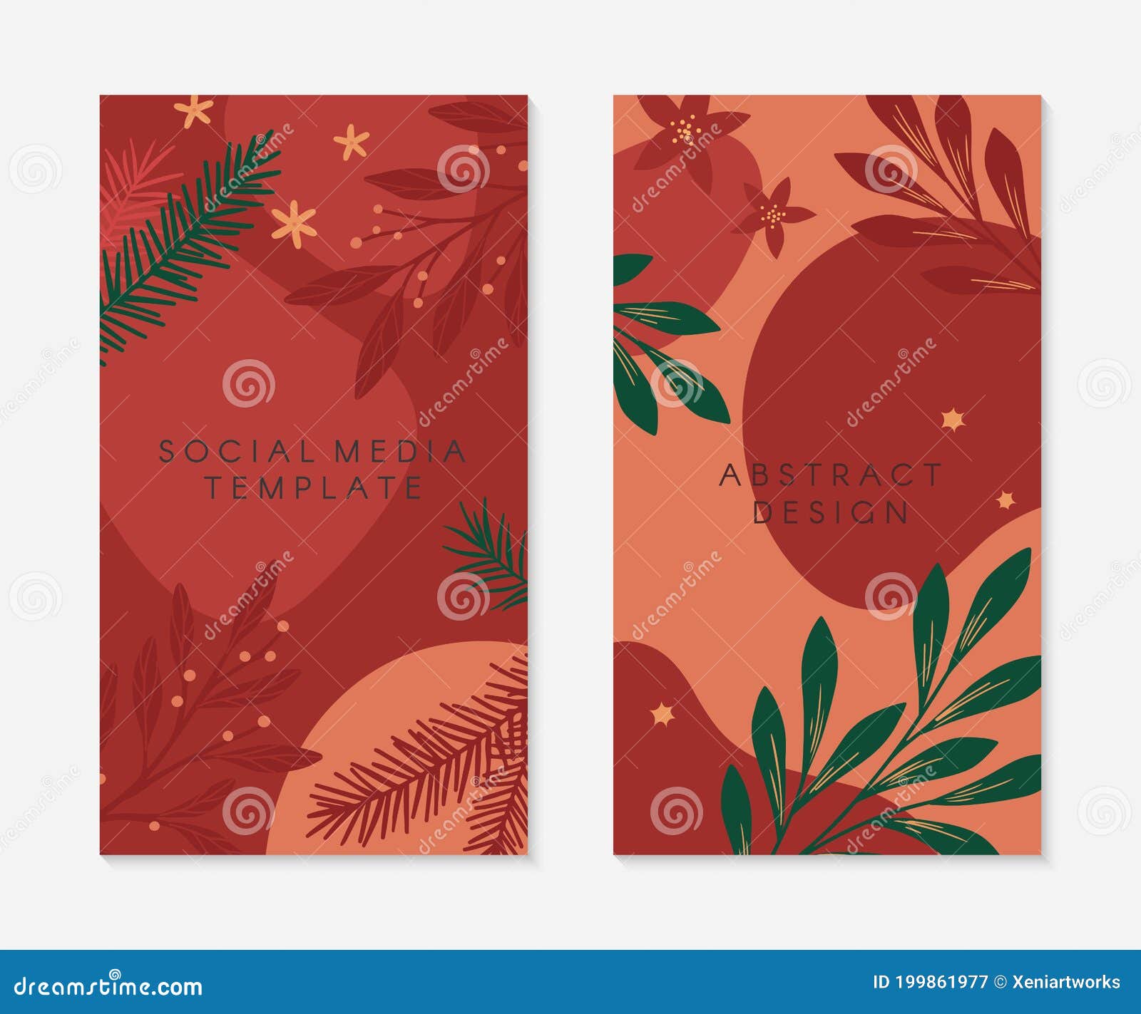 Download Bundle Of Christmas And Happy New Year Insta Story Templates Stock Vector Illustration Of Design Decorative 199861977