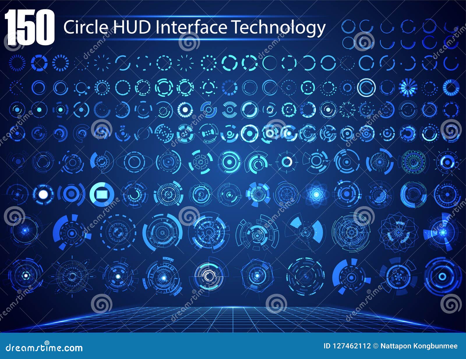 set of circle abstract digital technology ui futuristic hud virtual interface s sci- fi modern user for graphic motion, th