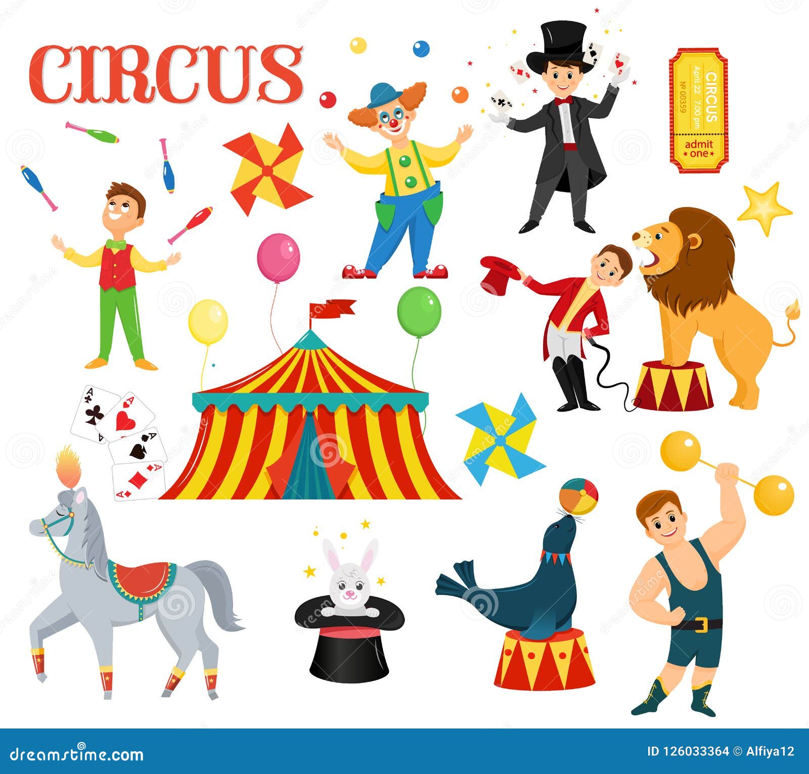 a set of circus artists