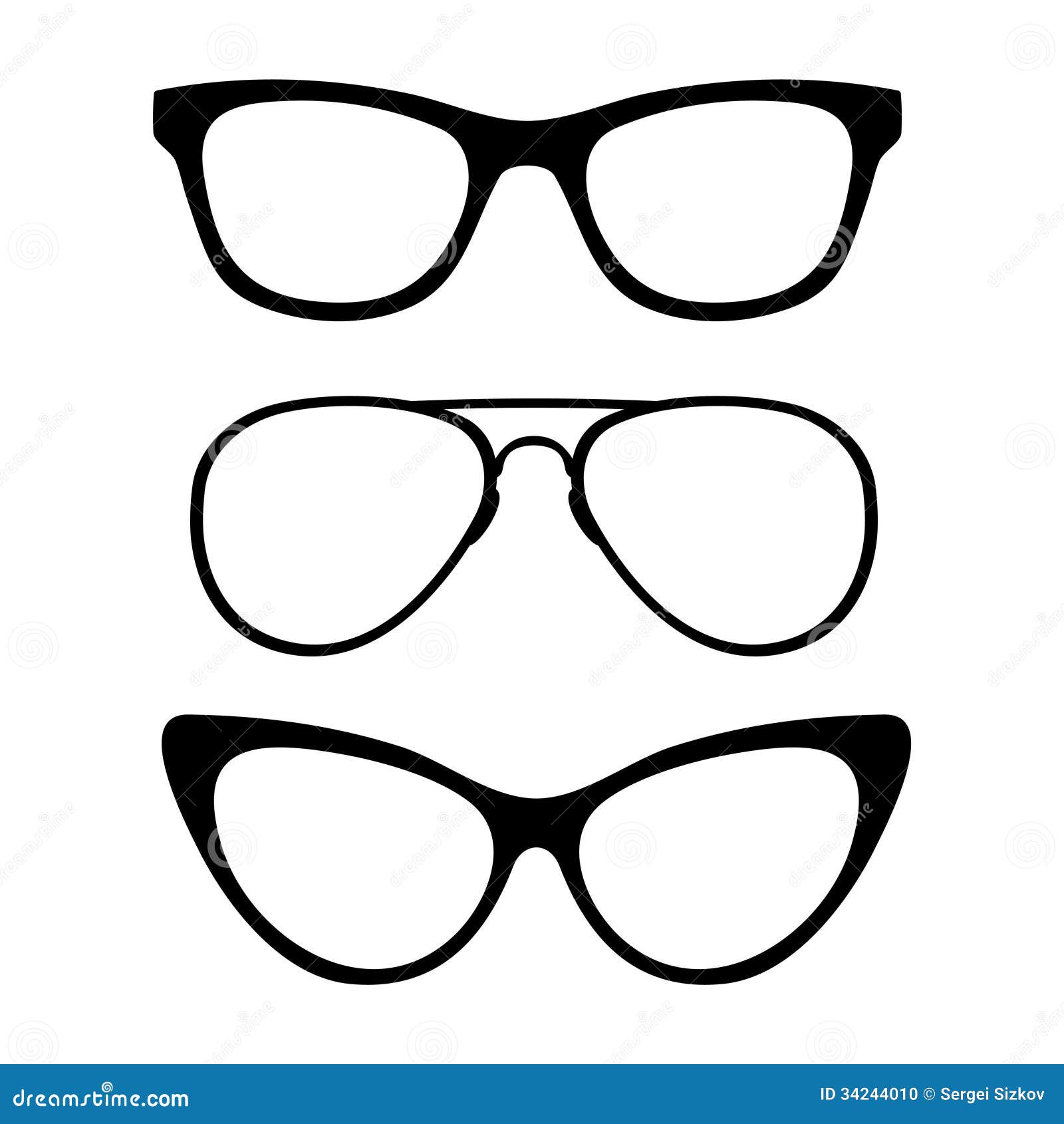 Download Set Of Classic Glasses Stock Photo - Image: 34244010