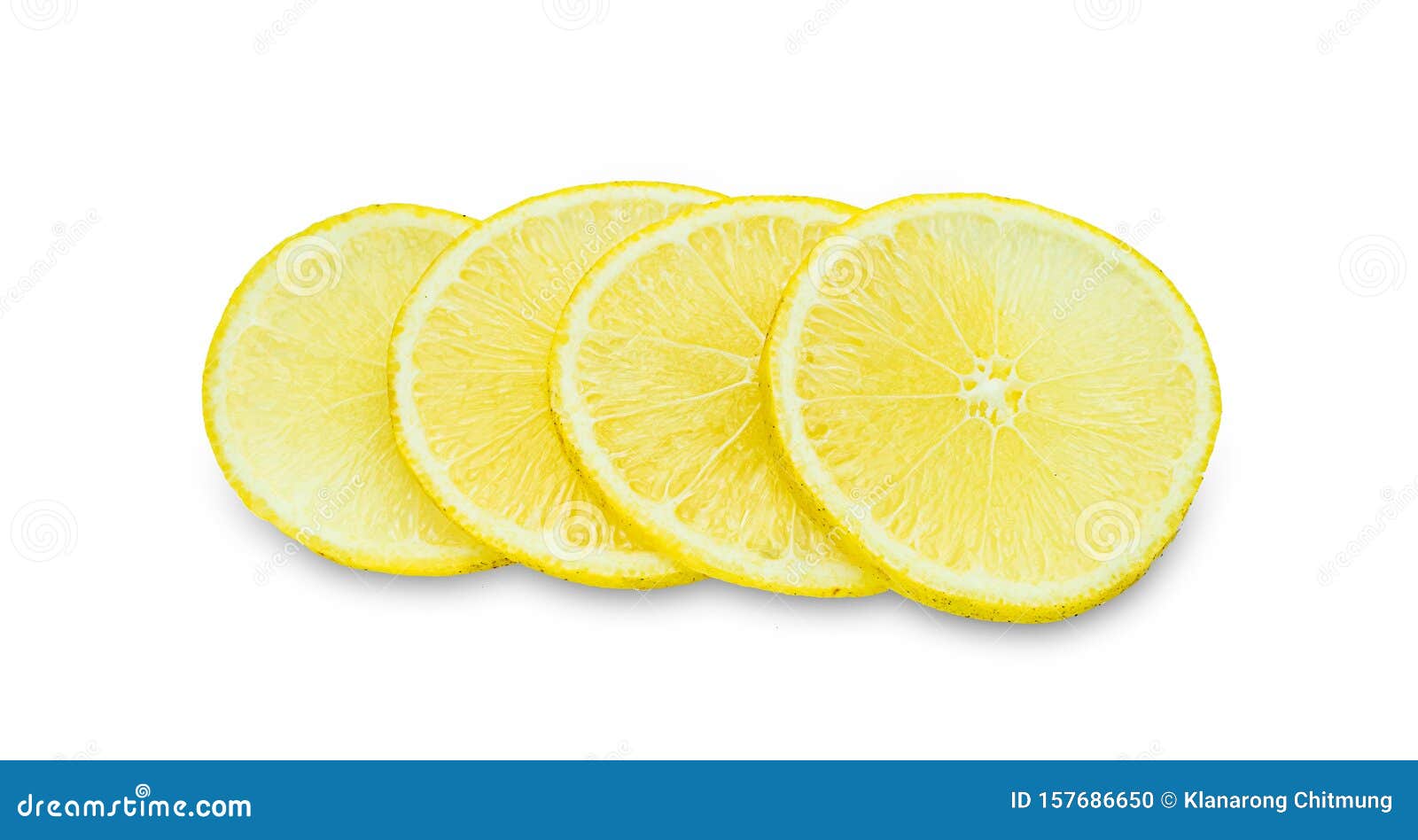 set of collated lemon  on white background with clipping path i