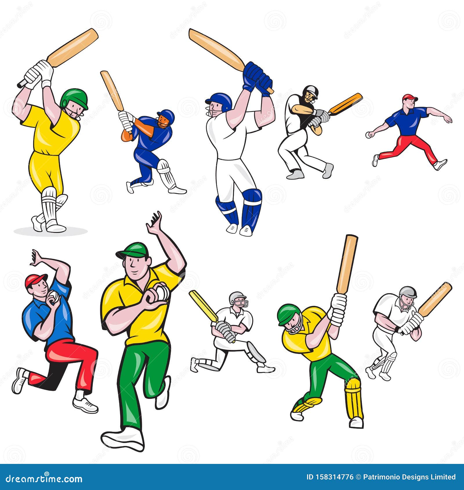 Cricket-player-CARTOON-SET stock illustration. Illustration of cartoon - 158314776 Cricket-player-CARTOON-SET stock illustration. Illustration of cartoon - 158314776