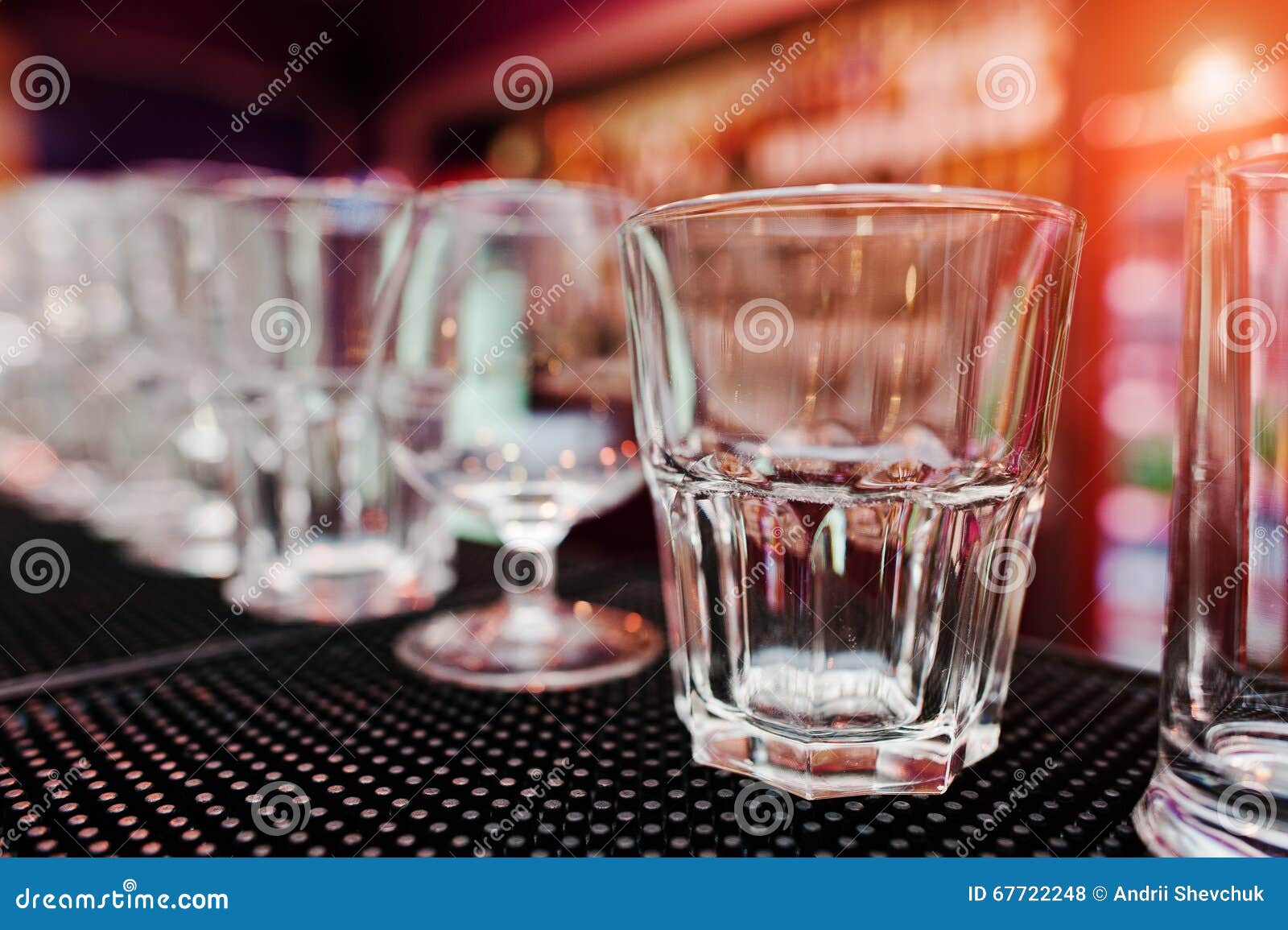 Set of Collection Cup Glasses for Bar Drinks Stock Photo Image of space, wine 67722248