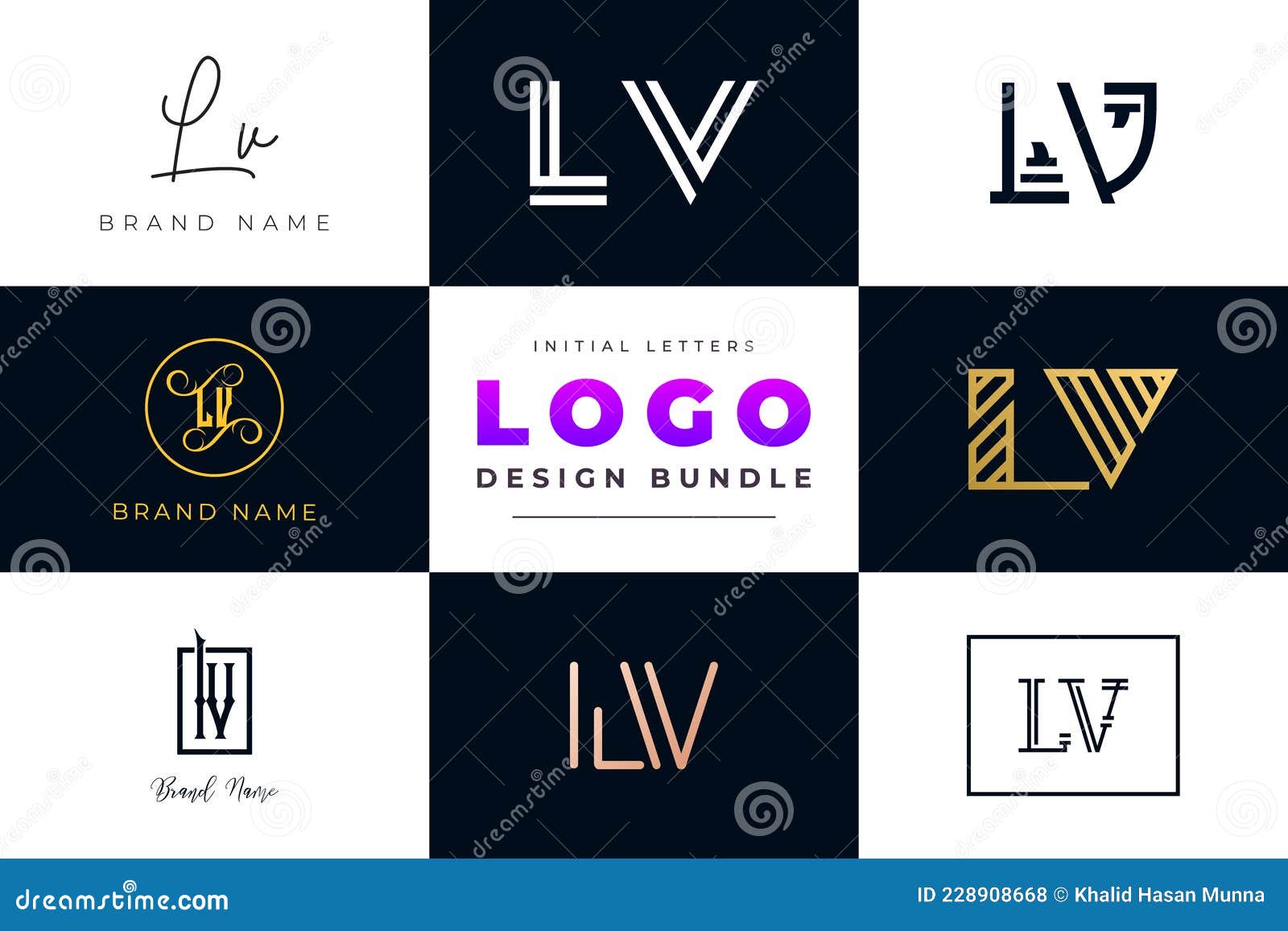 pattern lv logo design