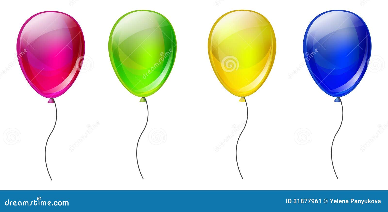 set of color balloons