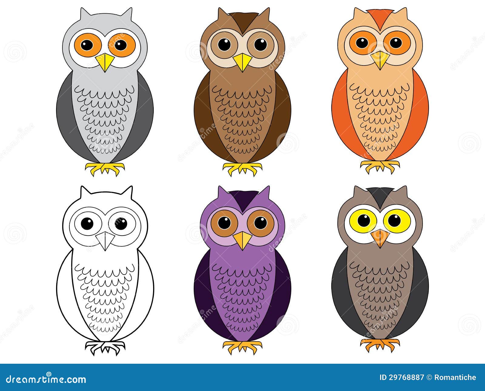 Cartoon Owls Royalty Free Stock Photography Image 29768887