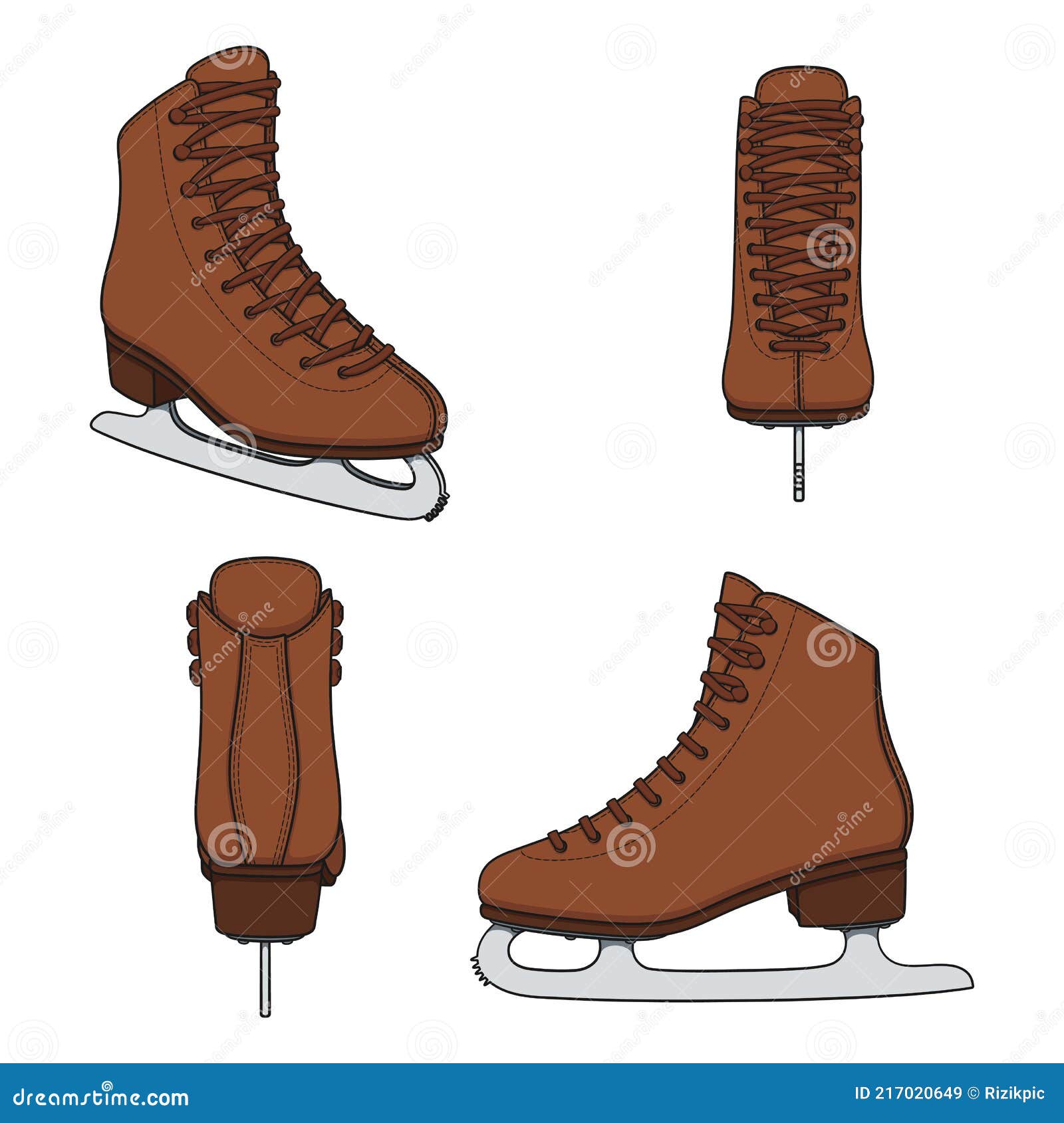 Brown ice skates deals