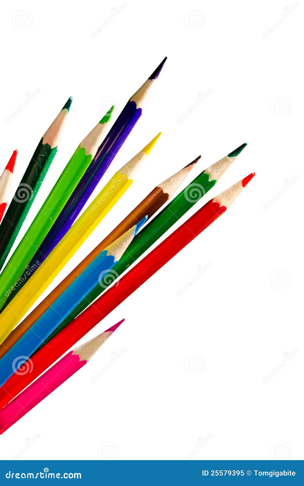 Set of Color Pencil Crayons Stock Image Image of orange, draw 25579395
