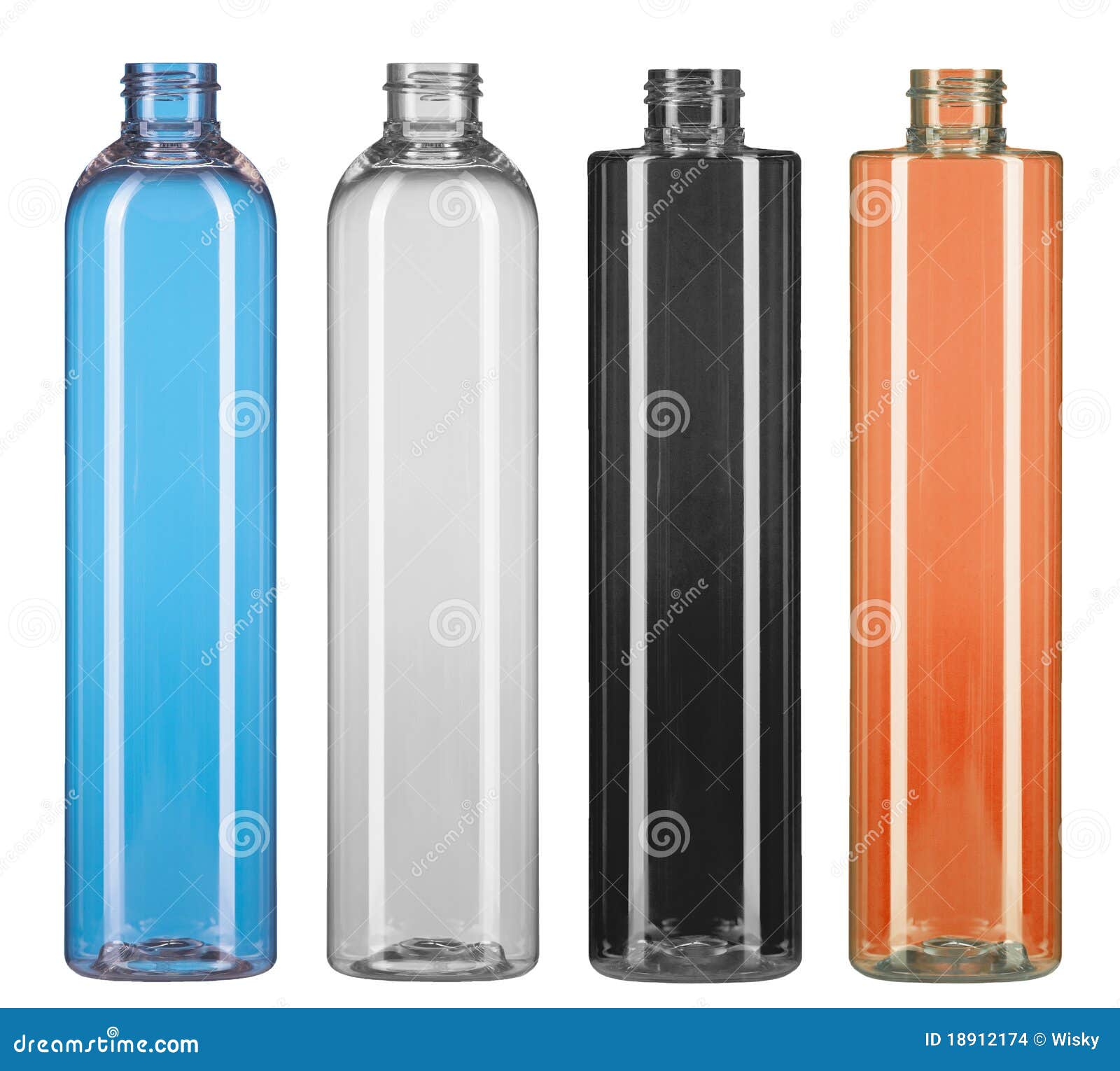 Set of Color Plastic Cane Bottles Stock Photo Image of background, science 18912174