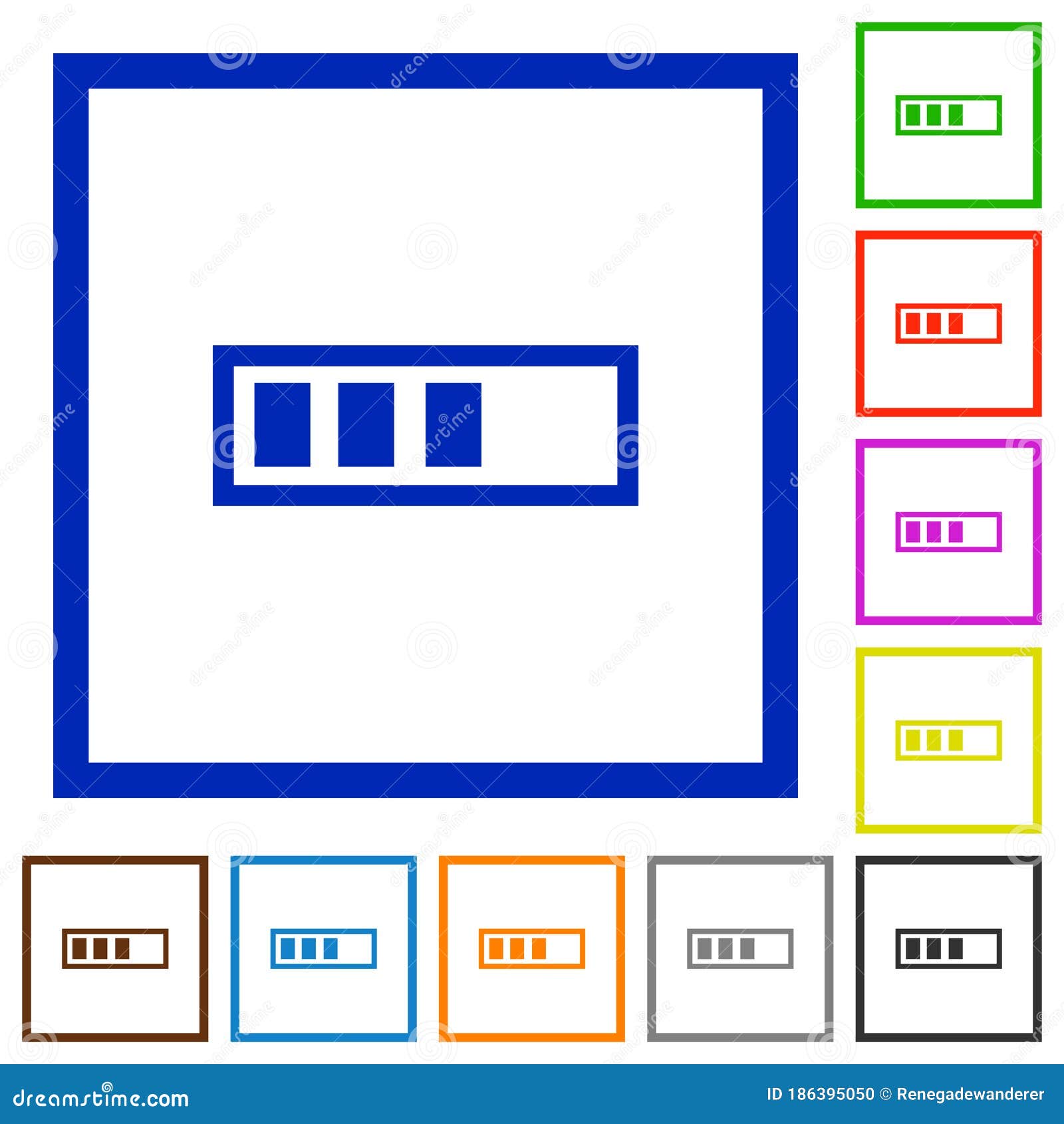 progressbar framed flat icons