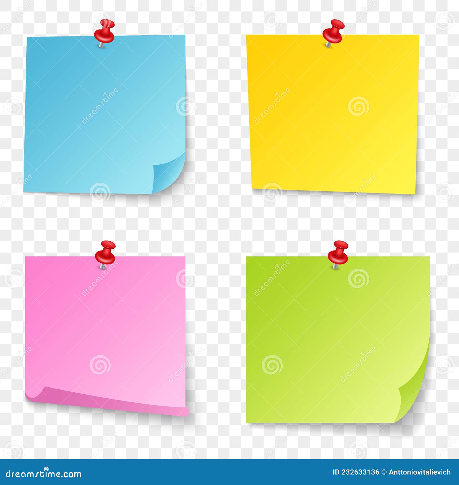 Process planning board with color sticky notes Vector Image