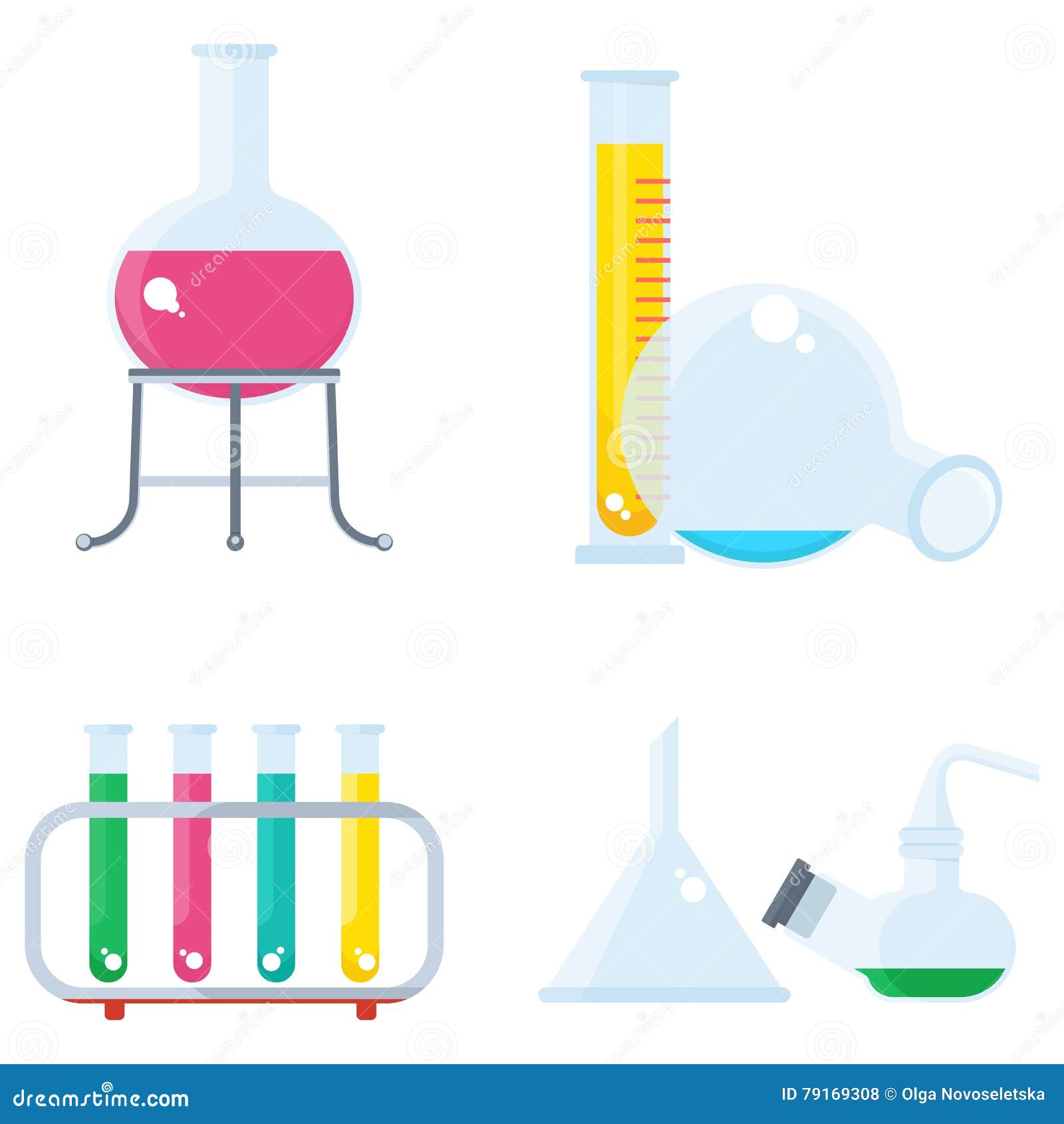 Set of color tube stock illustration. Illustration of education - 79169308