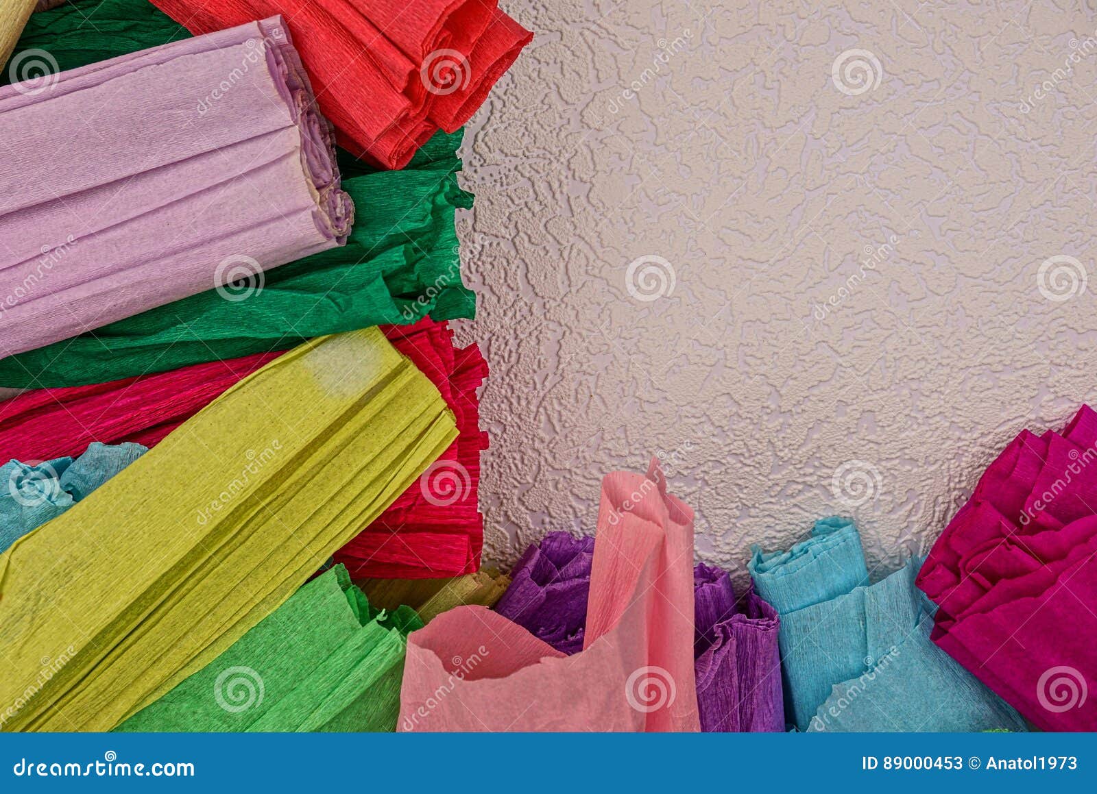 Set of Colored Paper on White Background Stock Image Image of paper