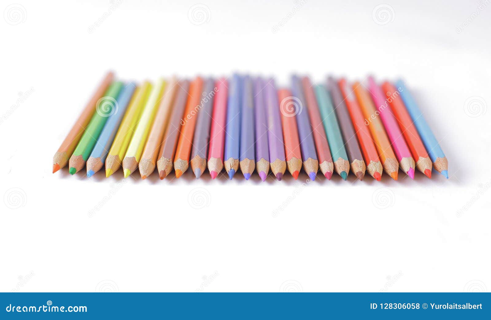 Set of Colored Pencils .isolated on a White Stock Photo Image of