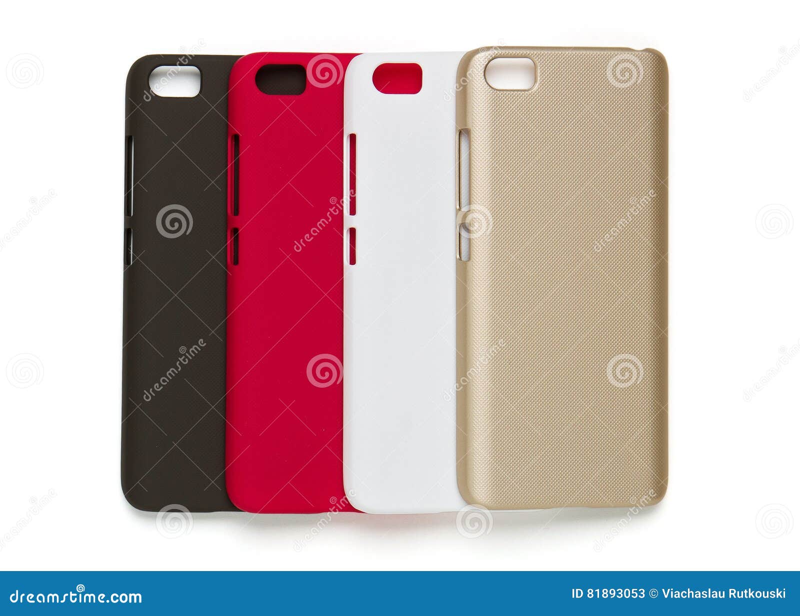 Set Of Colored Plastic Covers For Smartphone Stock Image Image of