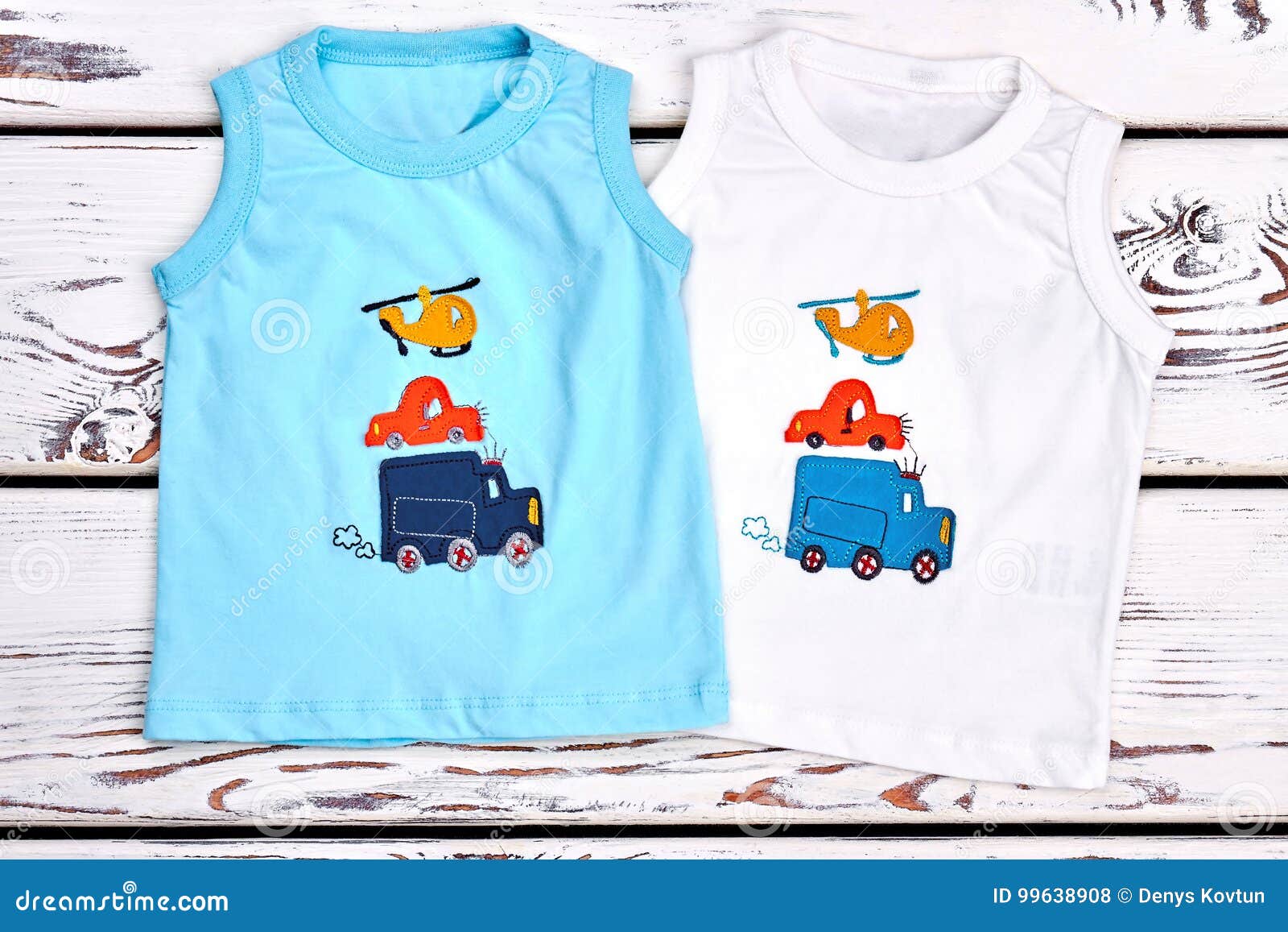Set of Colored Printed T-shirts for Kids. Stock Photo - Image of ...