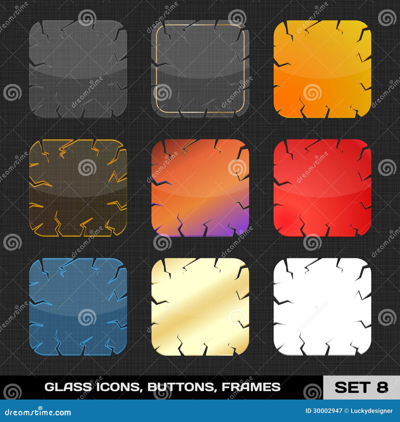 Set of Colorful App Icon Frames Stock Vector Illustration of design