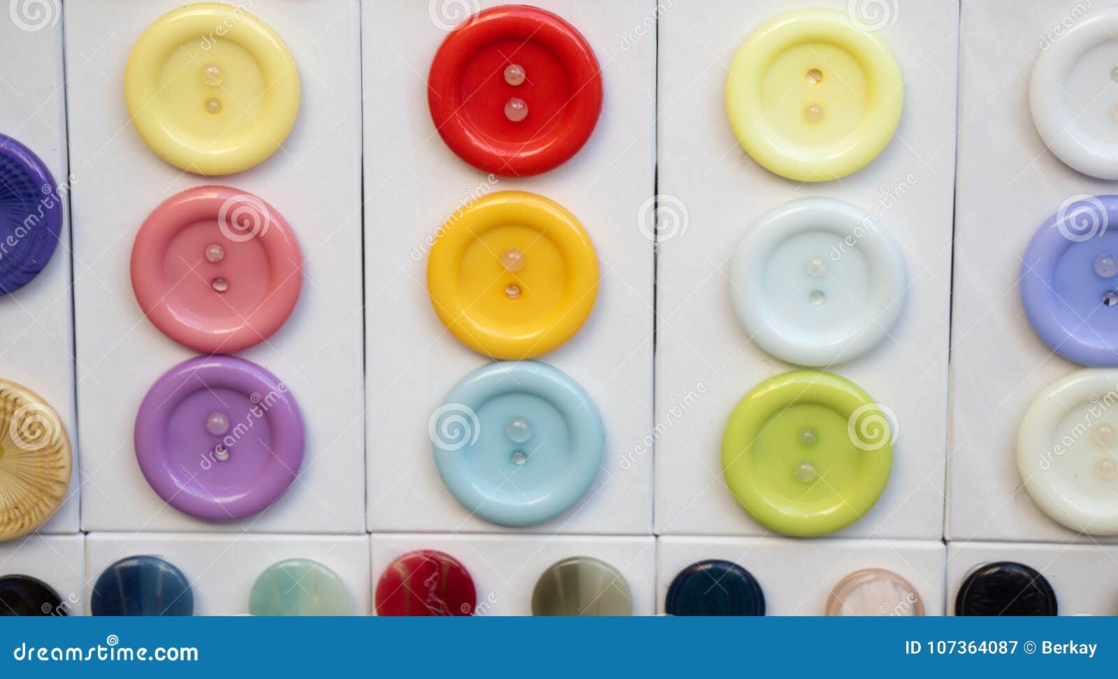 Set of Colorful Bright Sewing Buttons Stock Image Image of round