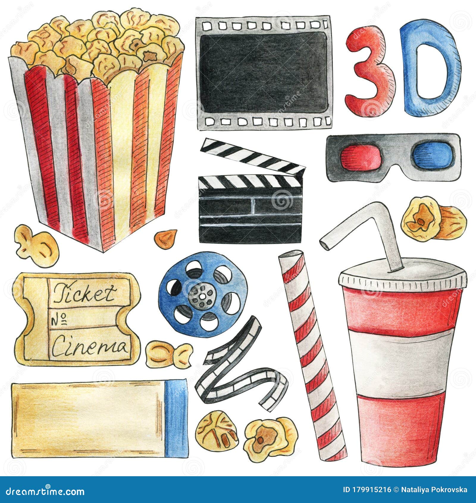 Movie Watercolor Stock Illustrations – 522 Movie Watercolor Stock Illustrations, Vectors & Clipart - Dreamstime