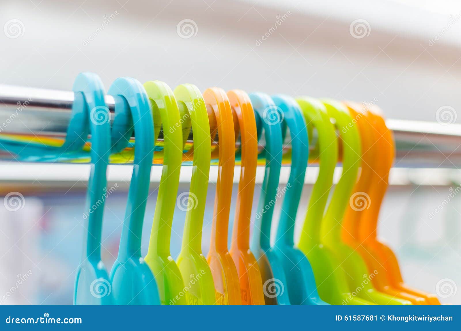 Set of Colorful Coat Hanger Stock Image Image of close, colorful