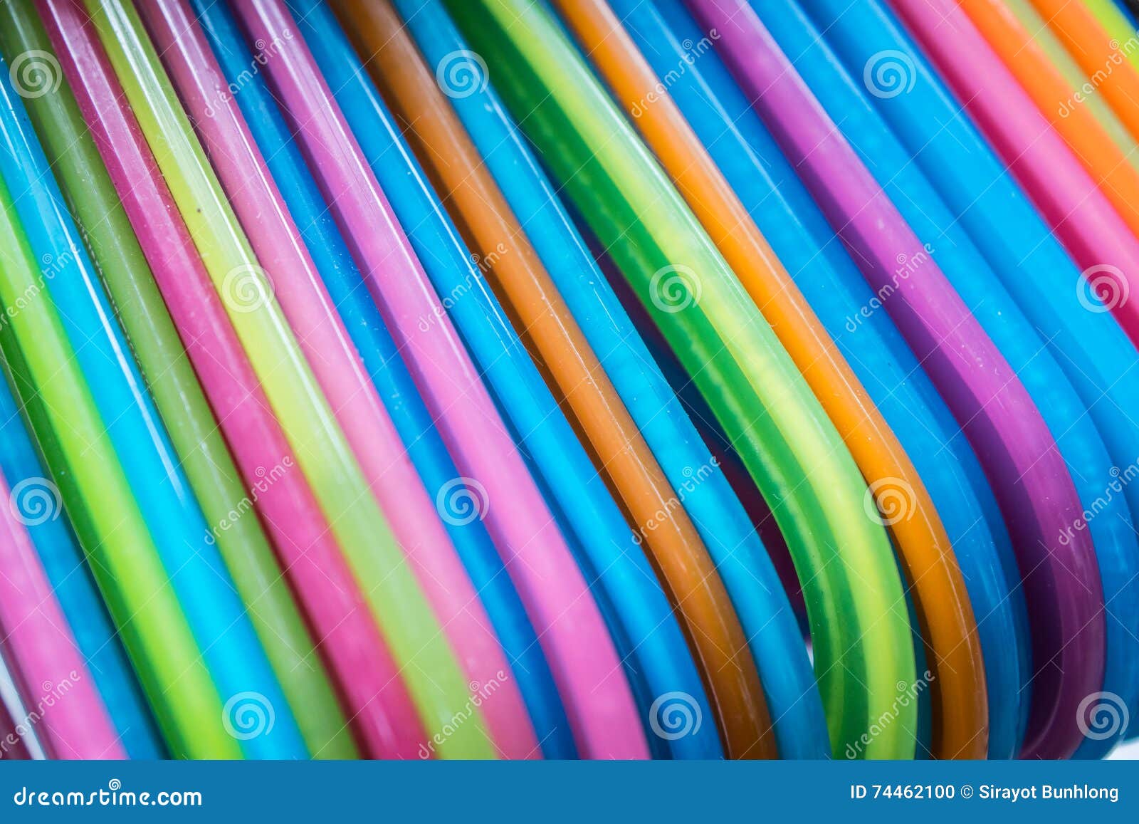 Set of Colorful Coat Hanger Hanging on Rail Stock Photo Image of