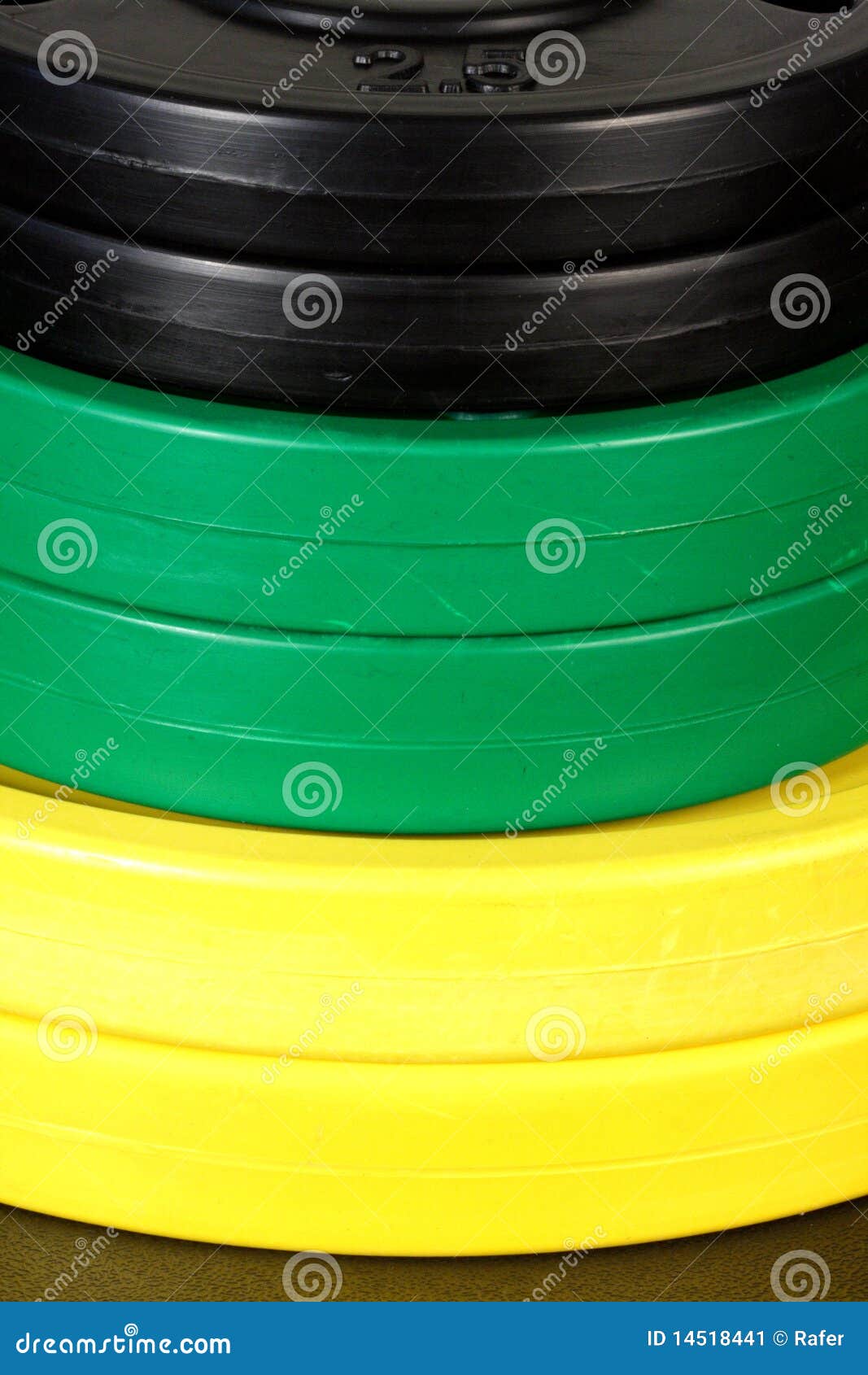 Set of Colorful Disc Weights Stock Image Image of diet, condition