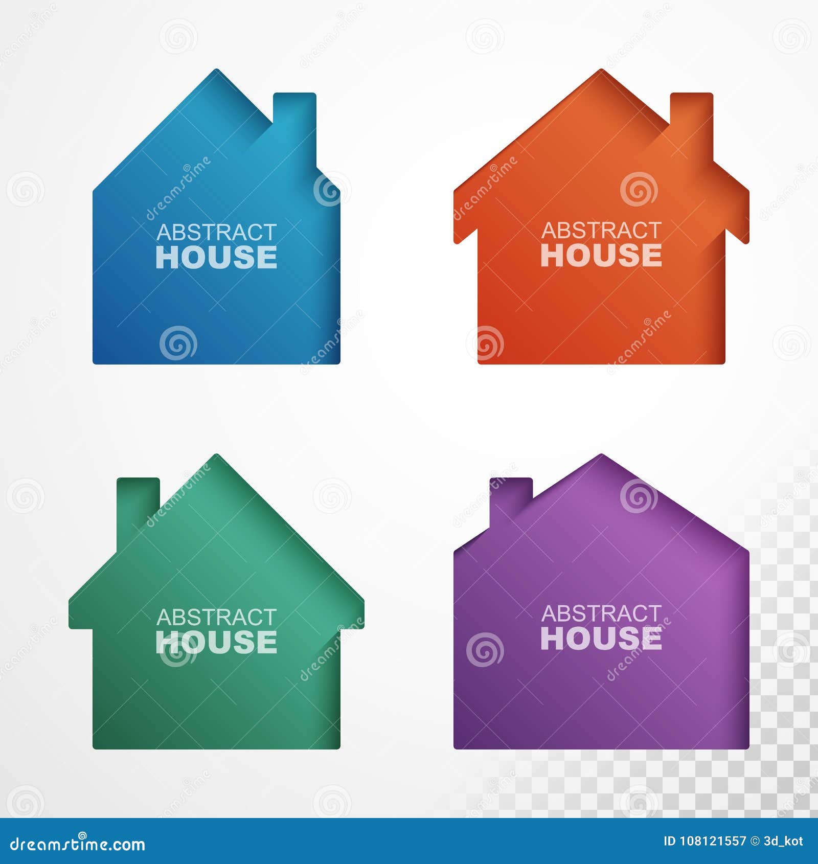 Set of Colorful Houses Icons Stock Vector - Illustration of collection ...