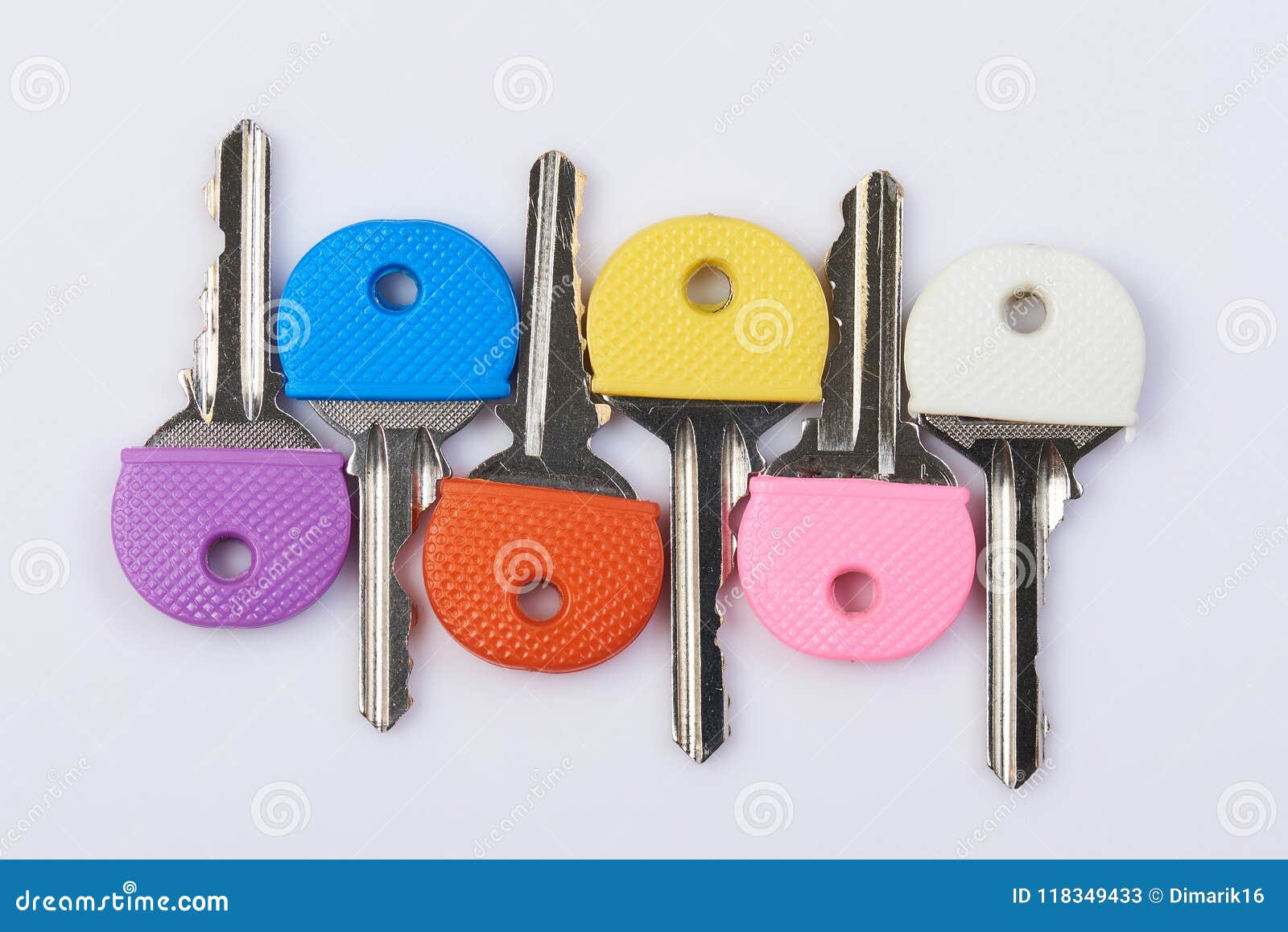 Set of colorful keys stock image. Image of closeup, steel - 118349433