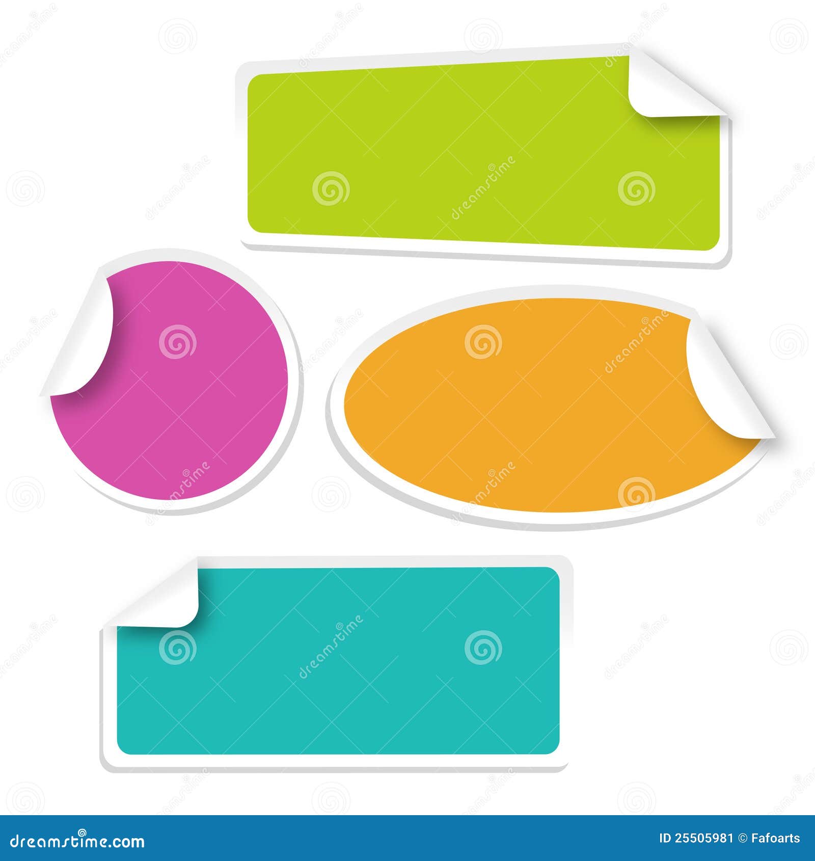Set of colorful labels stock vector. Illustration of collection - 25505981