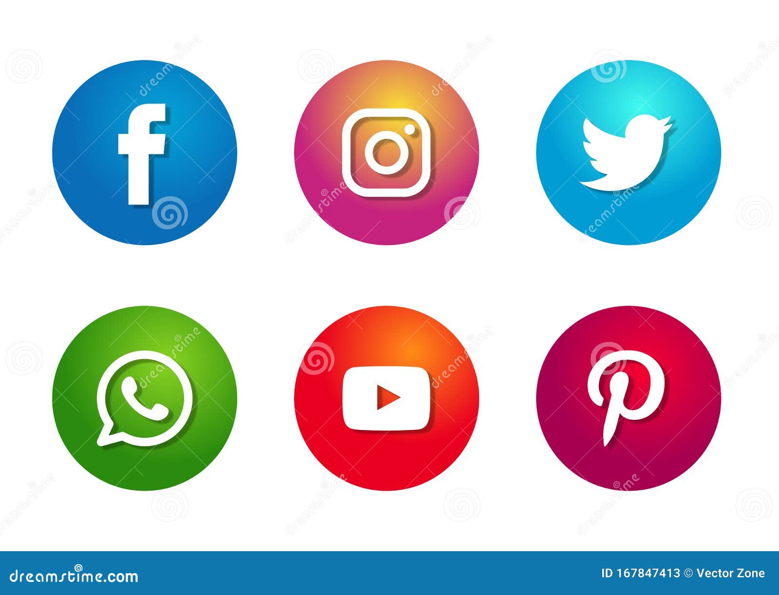 Set Of Colorful Popular Social Media Icons Logos Facebook Instagram Twitter Whatsapp Youtube Pinterest Element Vector Editorial Stock Photo Illustration Of Element Application Set Of Colorful Popular Social Media Icons Logos Facebook Instagram Twitter Whatsapp Youtube Pinterest Element Vector Editorial Stock Photo Illustration Of Element Application