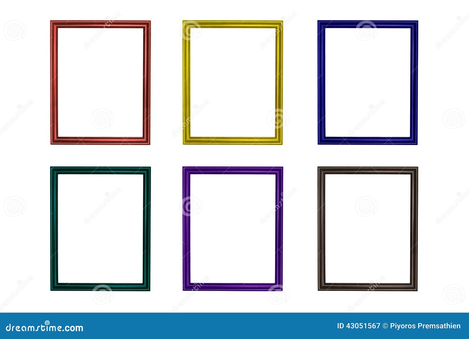 set of colorful wooden frames
