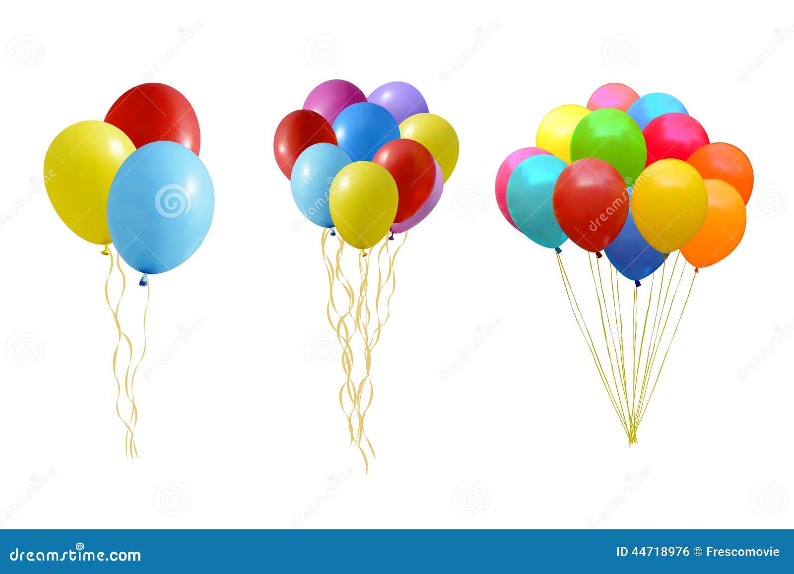 set of colourful balloons