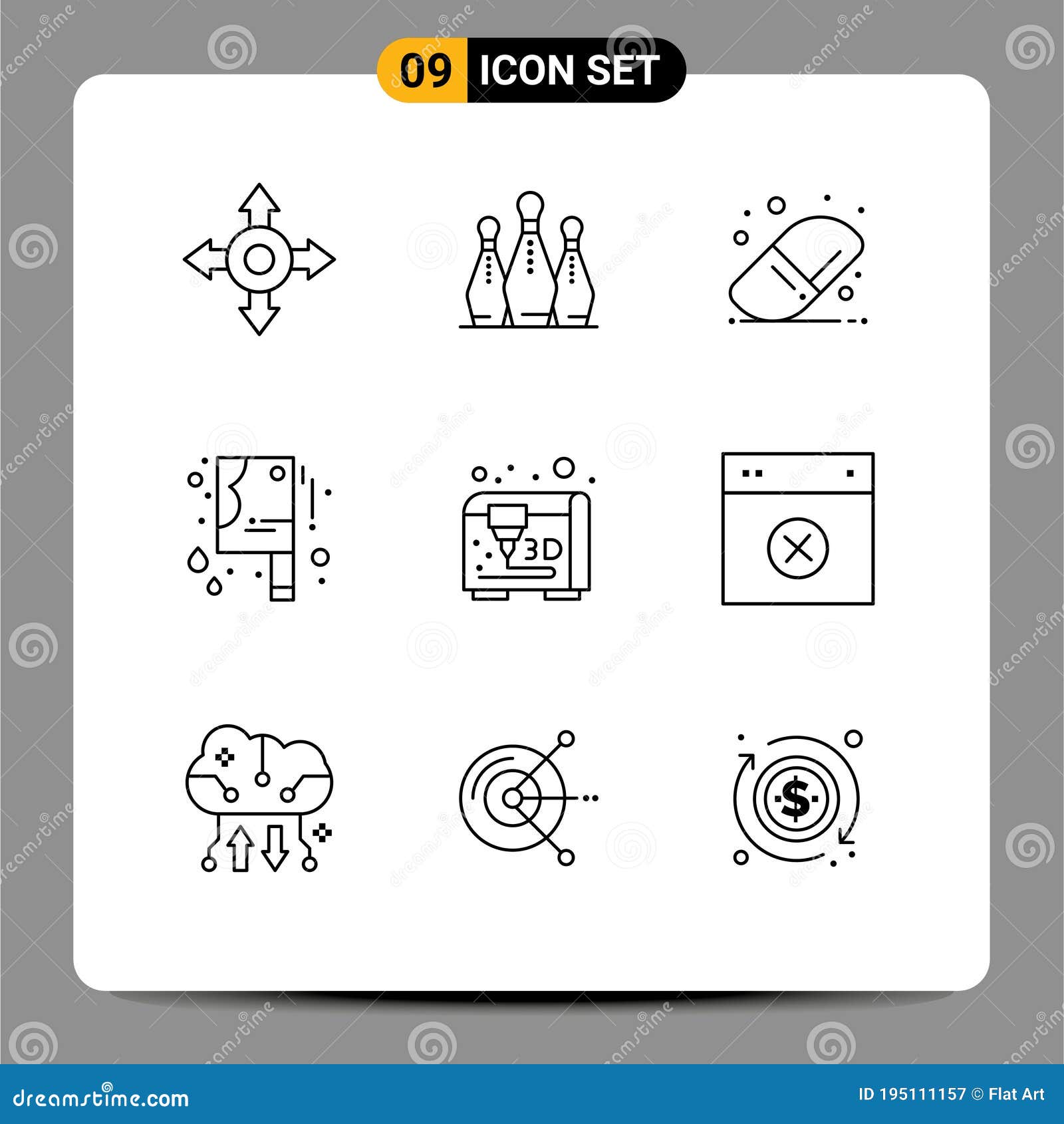 modern set of 9 outlines and s such as remove, , eraser, cancel, modeling