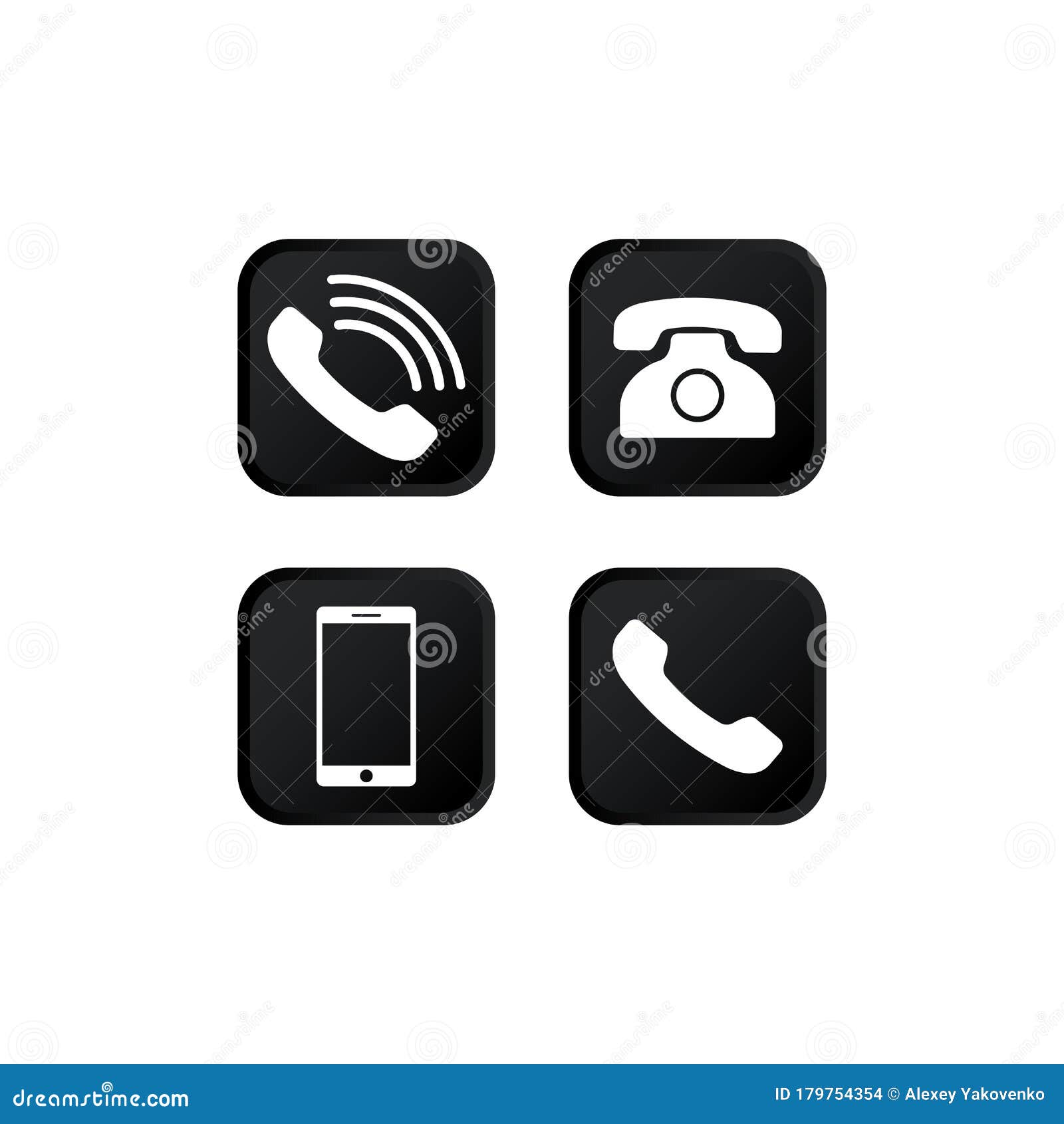 set of communication icons set. phone, smartphone, mobile phone icon set modern button for web or appstore  black 