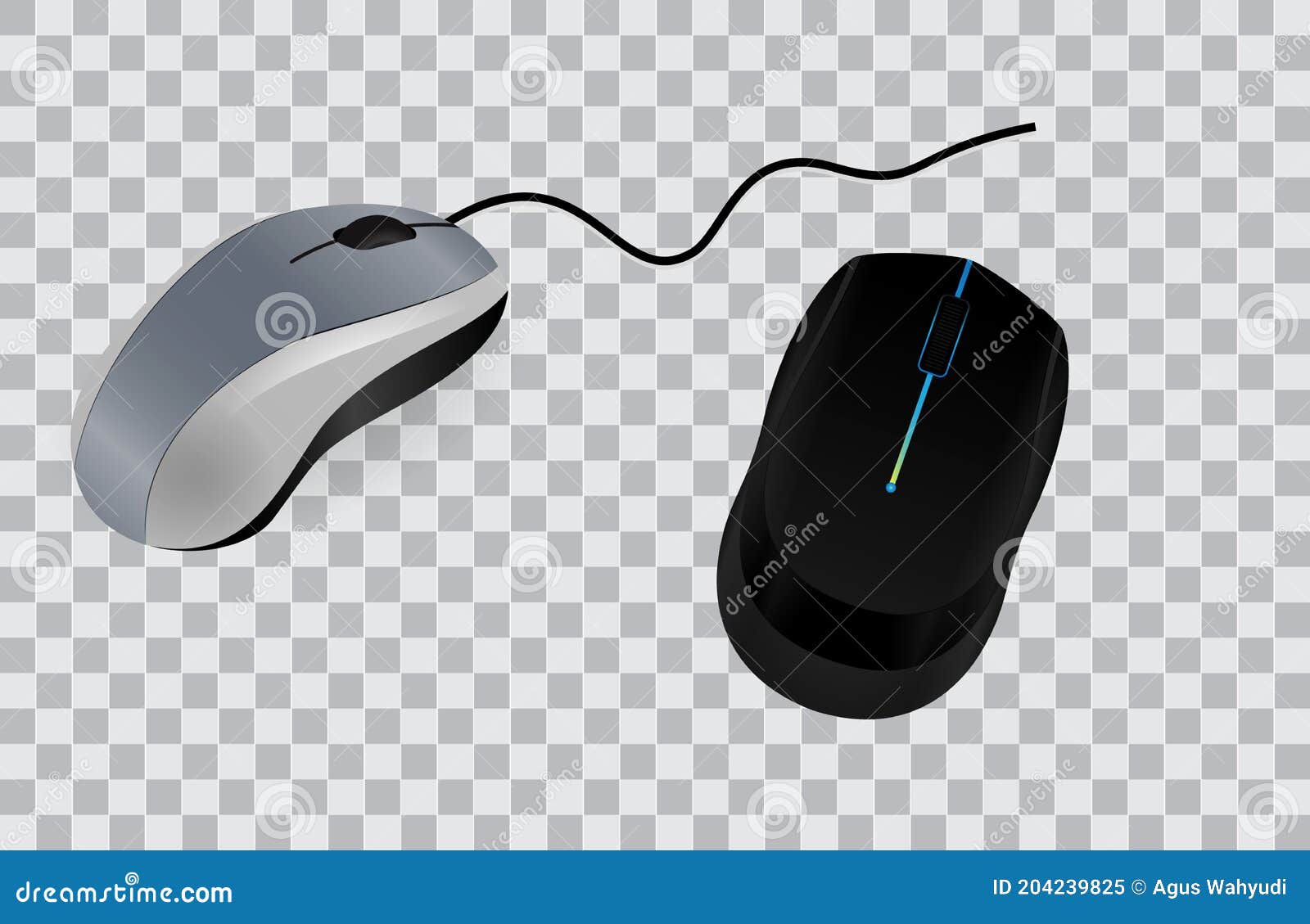 Set of Computer Mouse Realistic or Mouse with Scroll and Click Optical  Technology or Mice Device Illustration on Transparent Stock Vector -  Illustration of connect, laser: 204239825