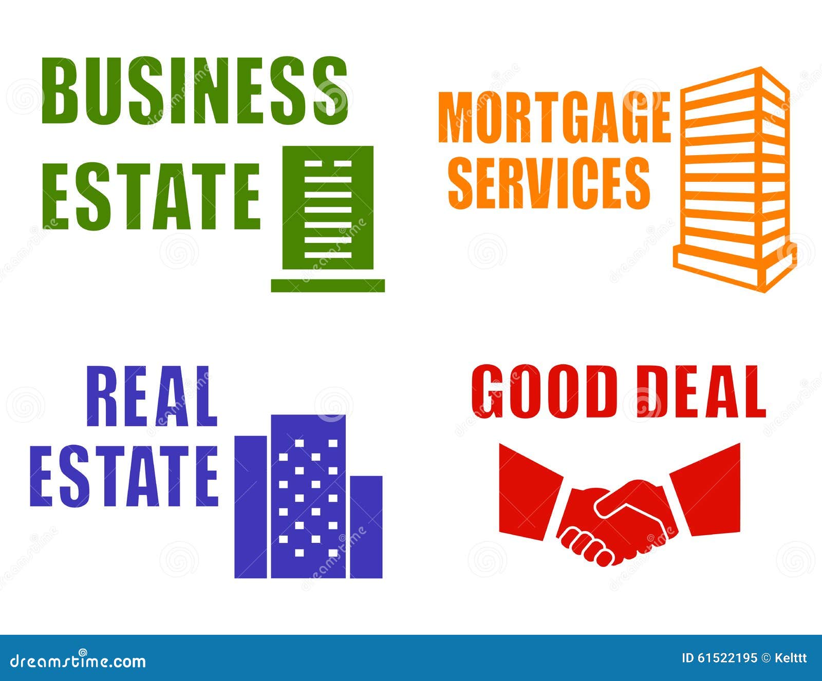 Set concept estate icons. Set concept icons for real estate industry