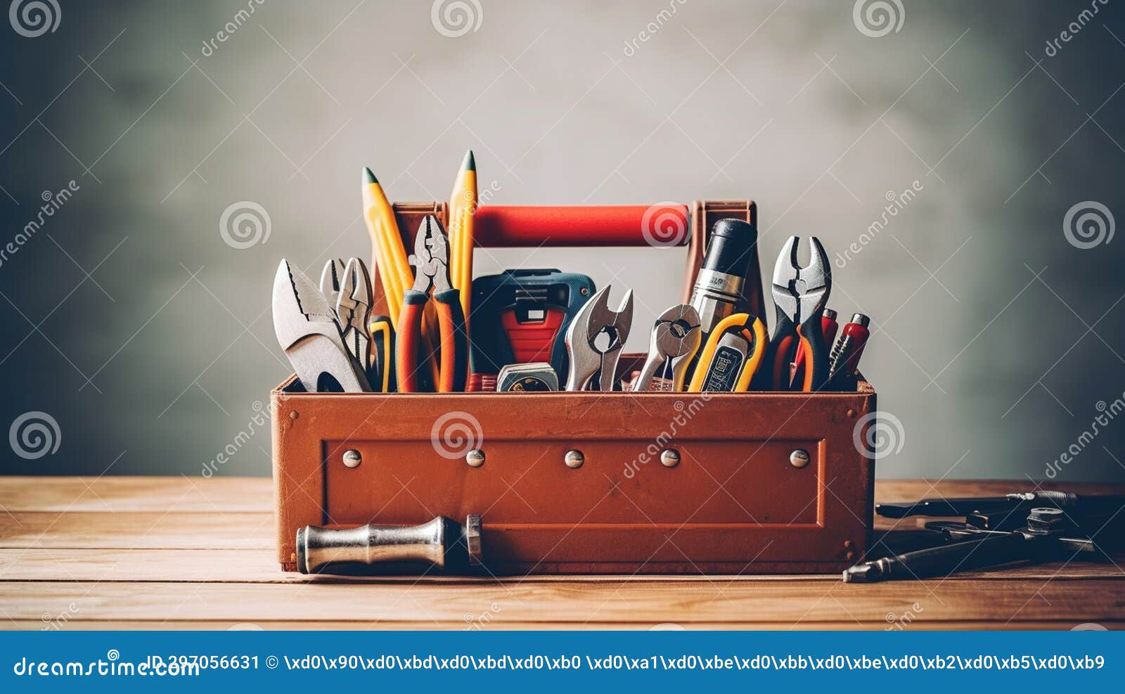 A Set of Construction Tools for Repair, Construction. a Box for Tools