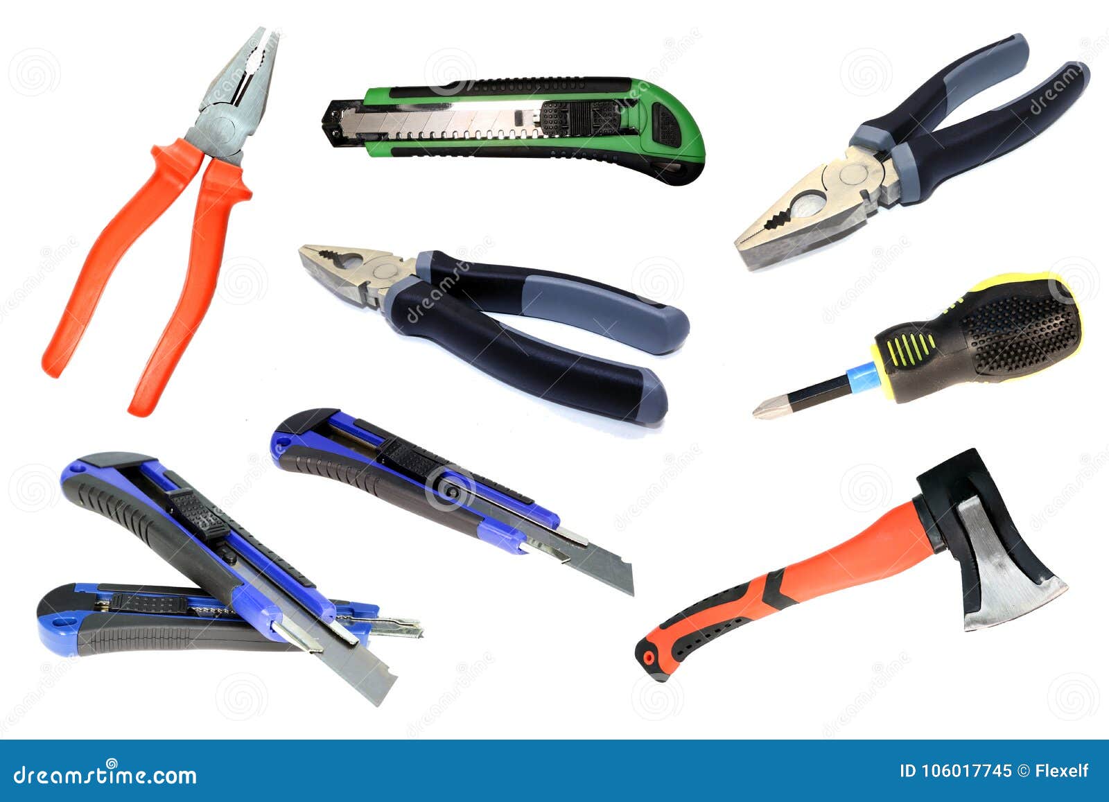 Set of Construction Tools. Tool Isolated. Stock Image Image of