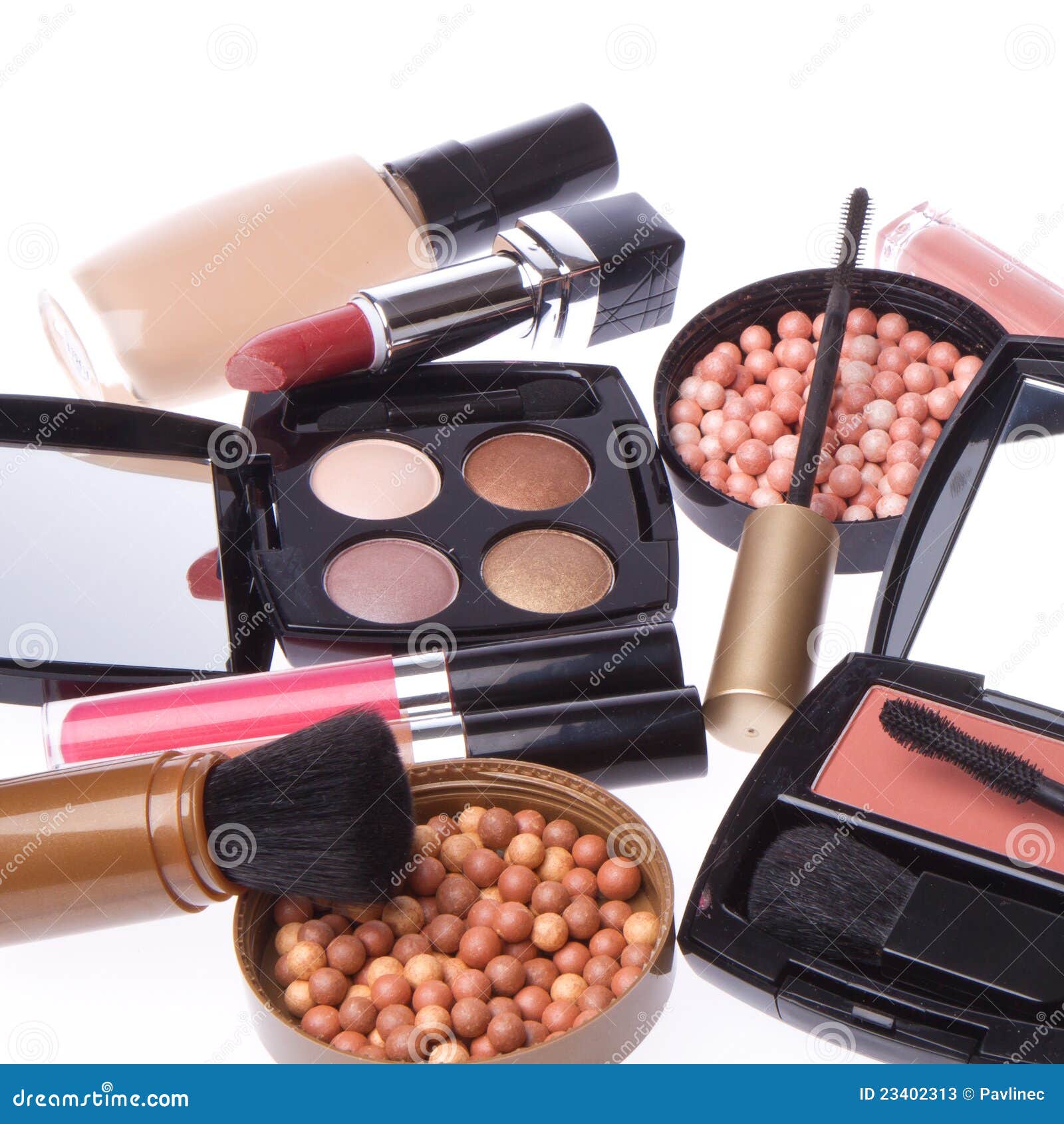 Set of Cosmetic Makeup Products Stock Image Image of foundation, body