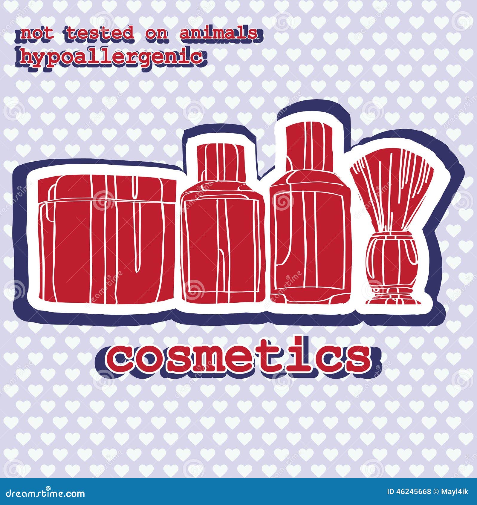 Set of cosmetics. sticker stock vector. Illustration of foam 46245668