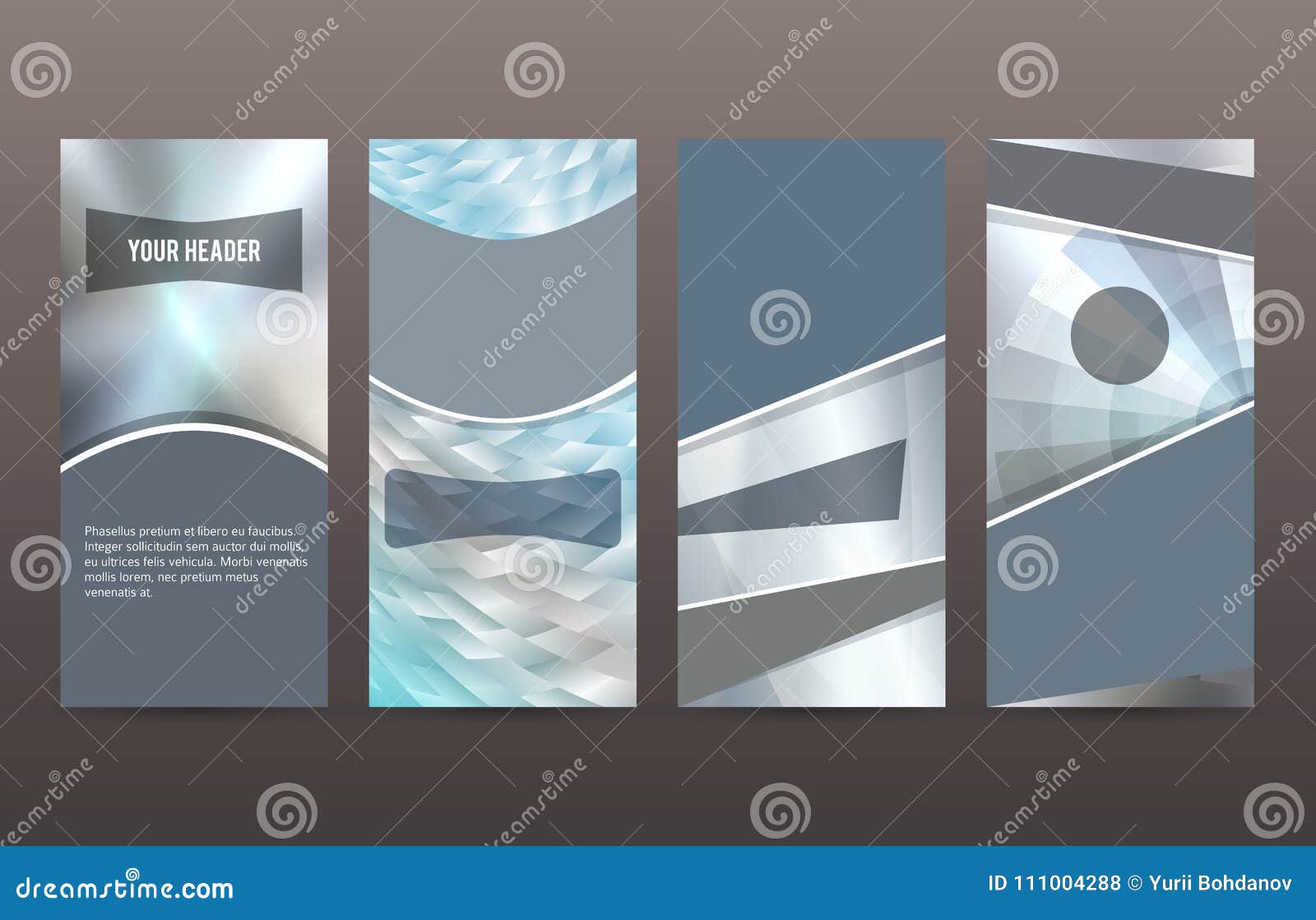 set cover pages brochure background metalic 09